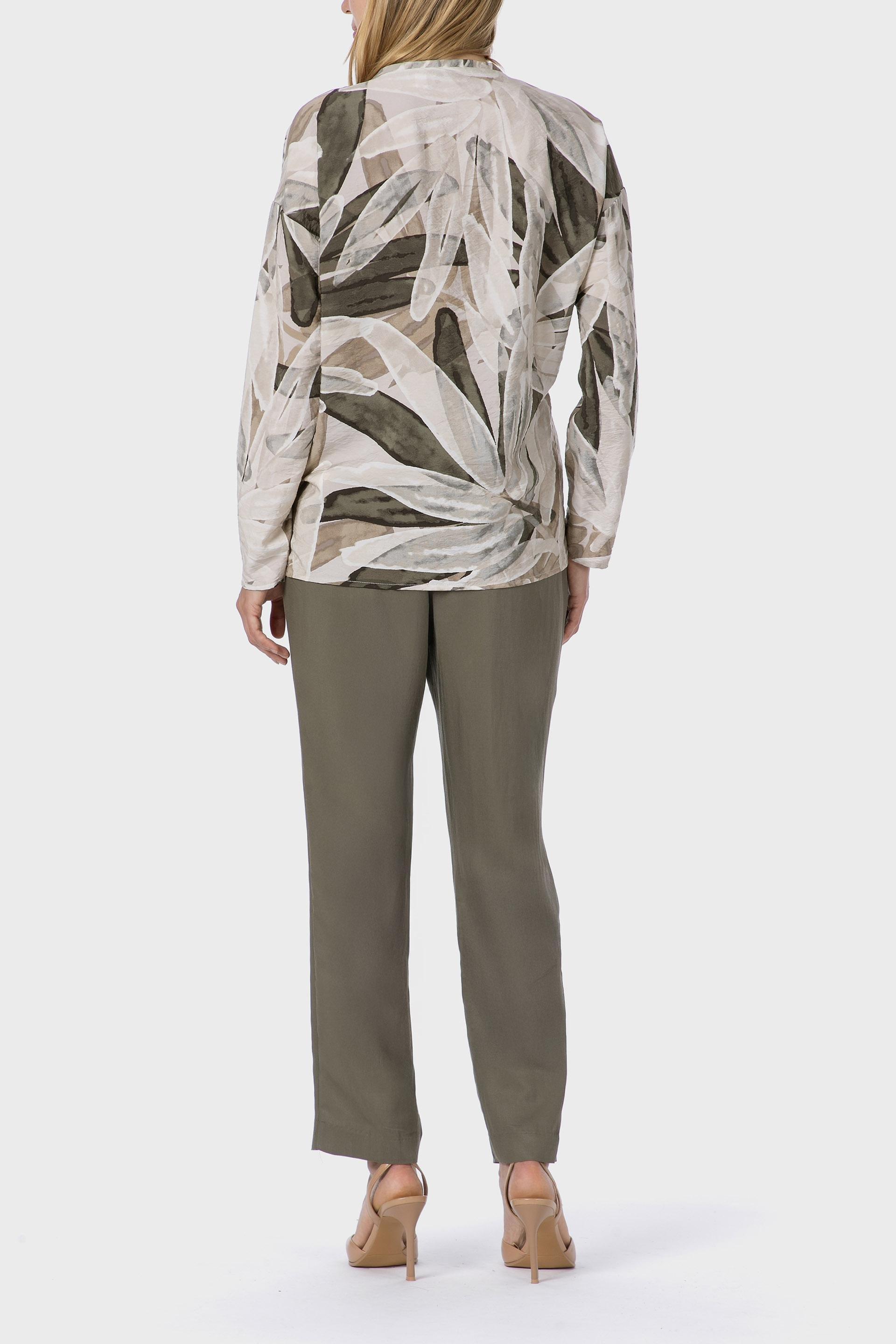 Khaki Printed Blouse, 3701_155, large image number 3