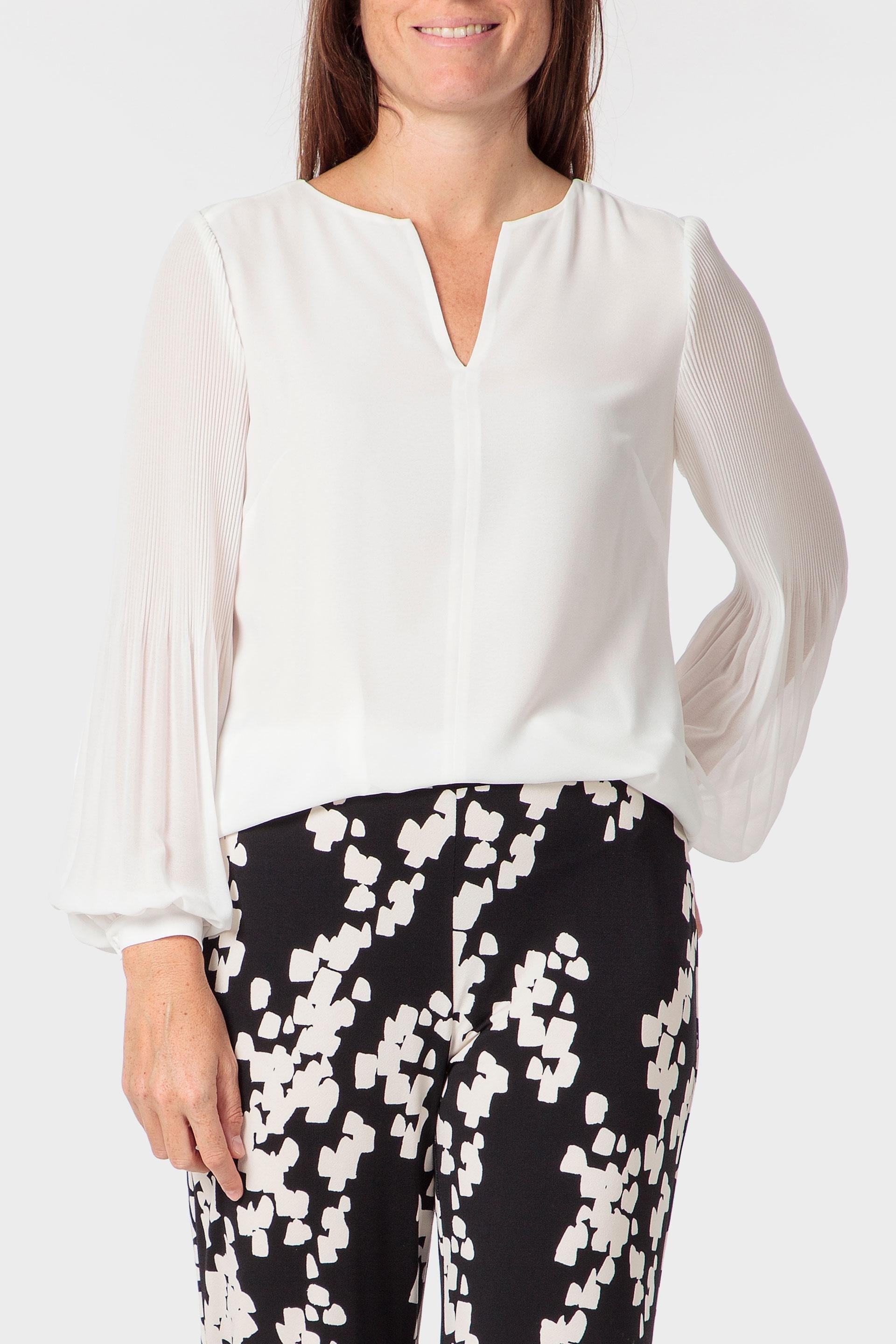 بلوزة فانسي، أبيض, Beige Talc, medium