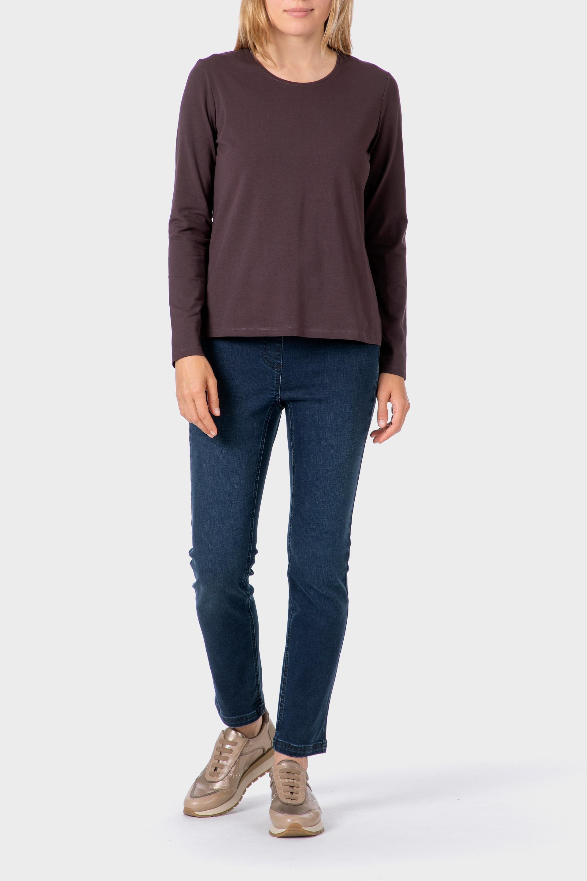 Brown Basic T-Shirt, Purple Auvergine, medium