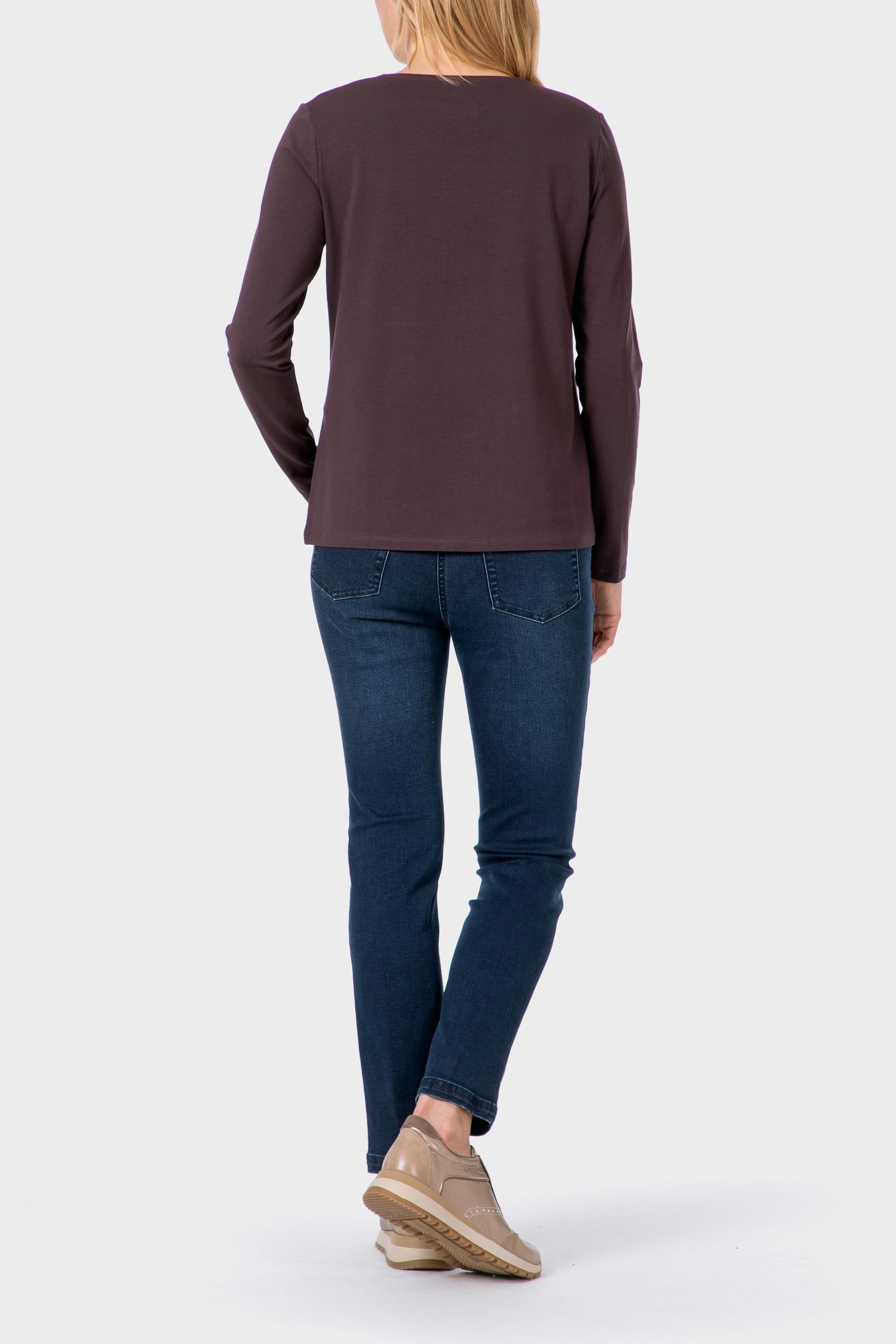 Brown Basic T-Shirt, Purple Auvergine, medium