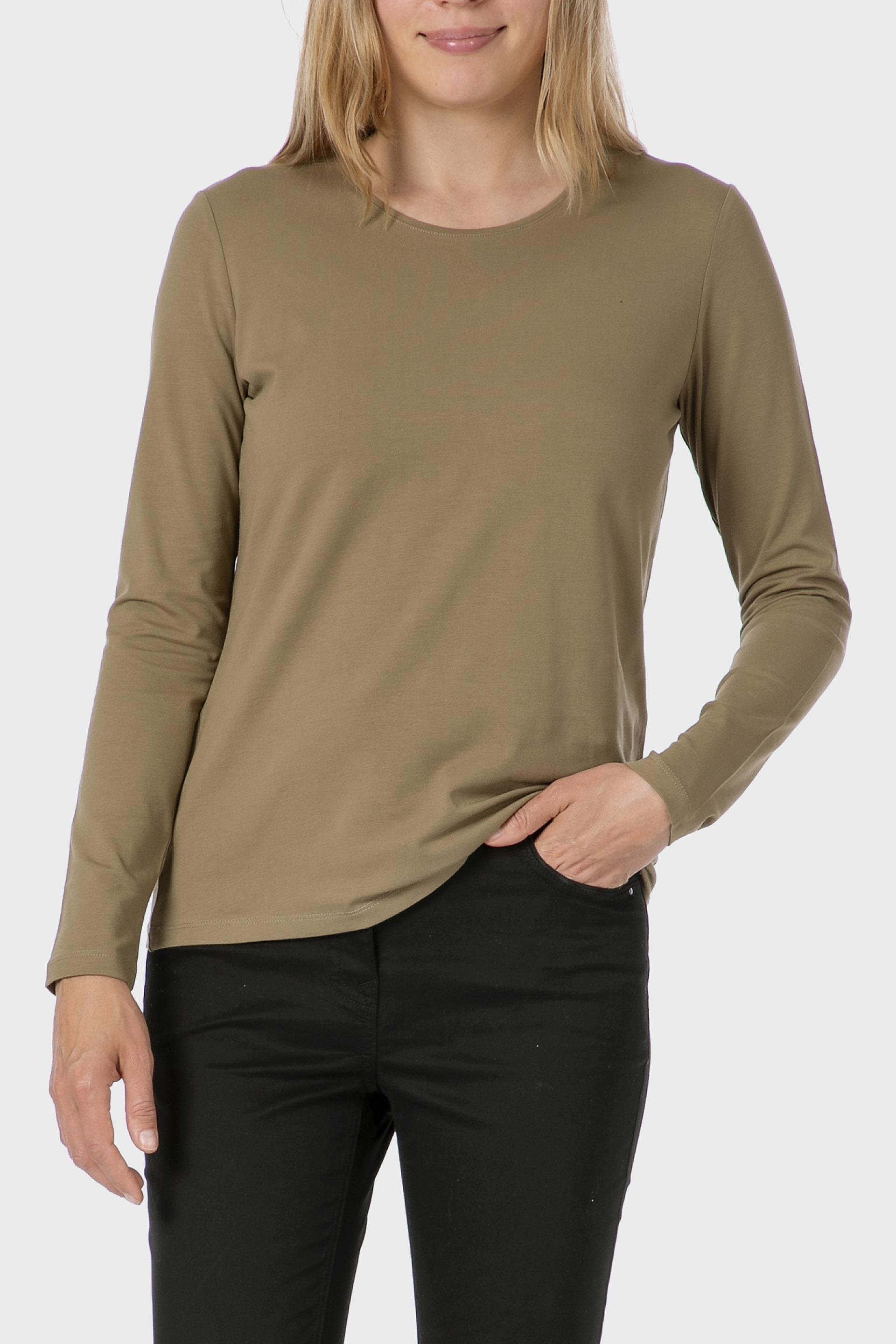 Khaki Basic T-Shirt, Green Khaki, large image number 0