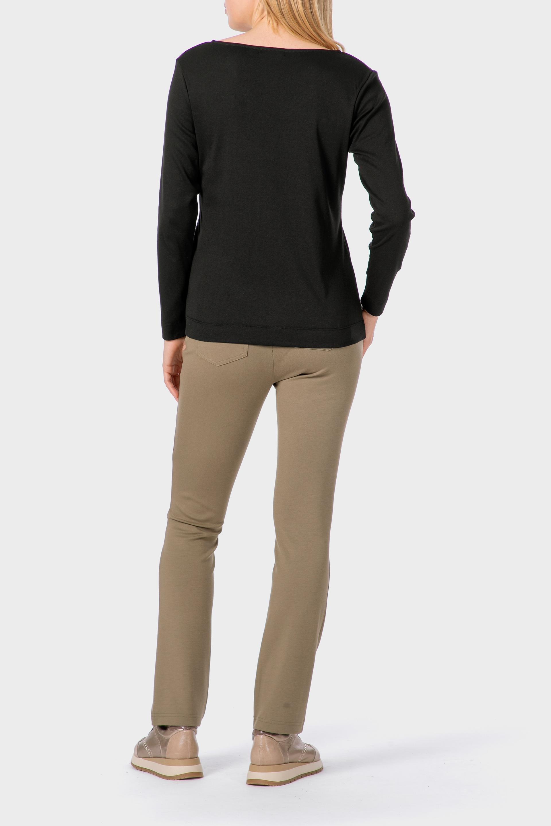 Black Basic T-Shirt With Gemstones, , large image number 2
