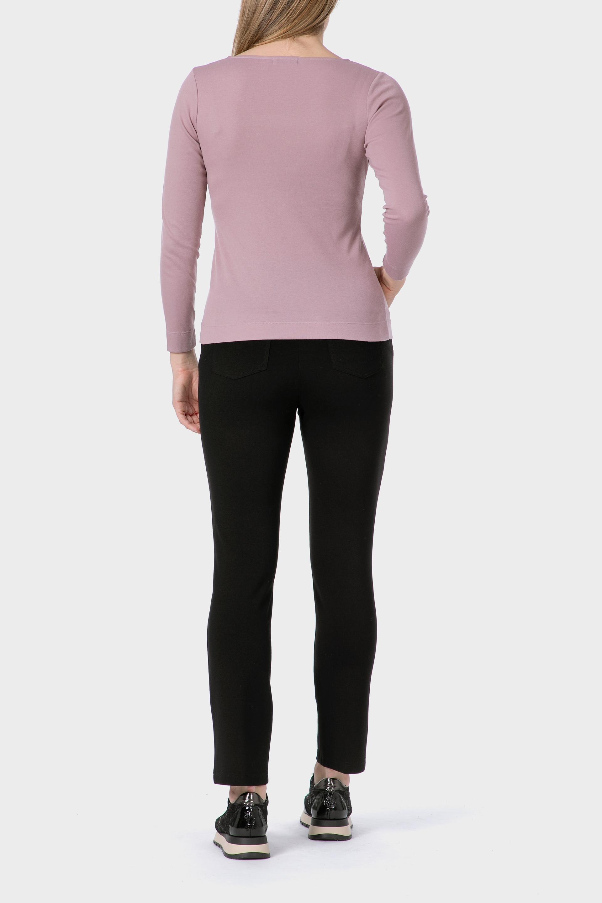 Pink Basic T-Shirt With Gemstones, Lillac Hydrangea, large image number 3