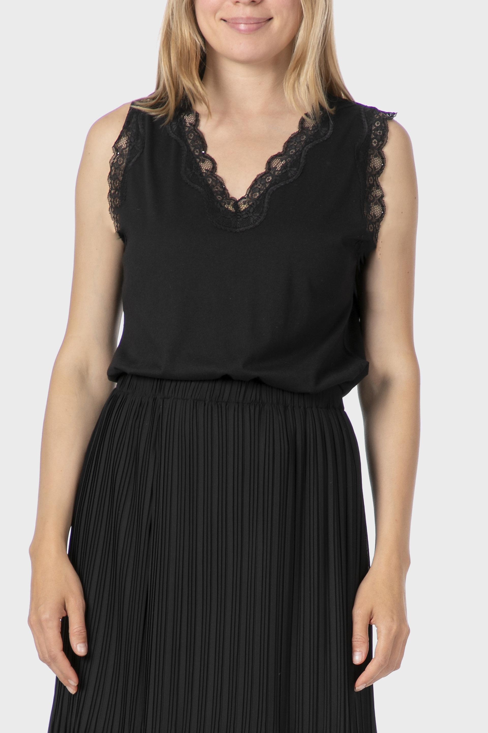 Black Lace T-Shirt, , medium