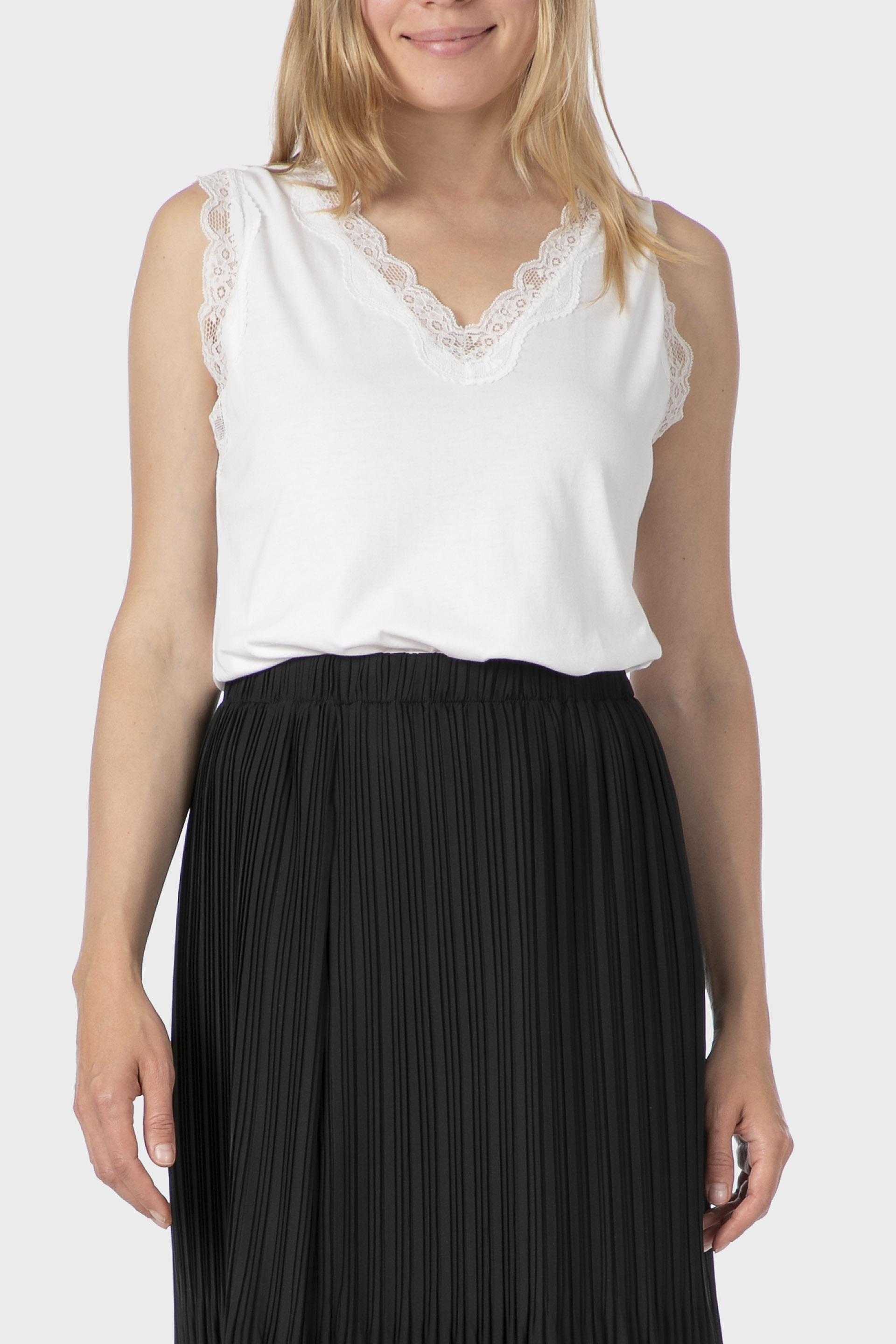 White Lace T-Shirt, , medium