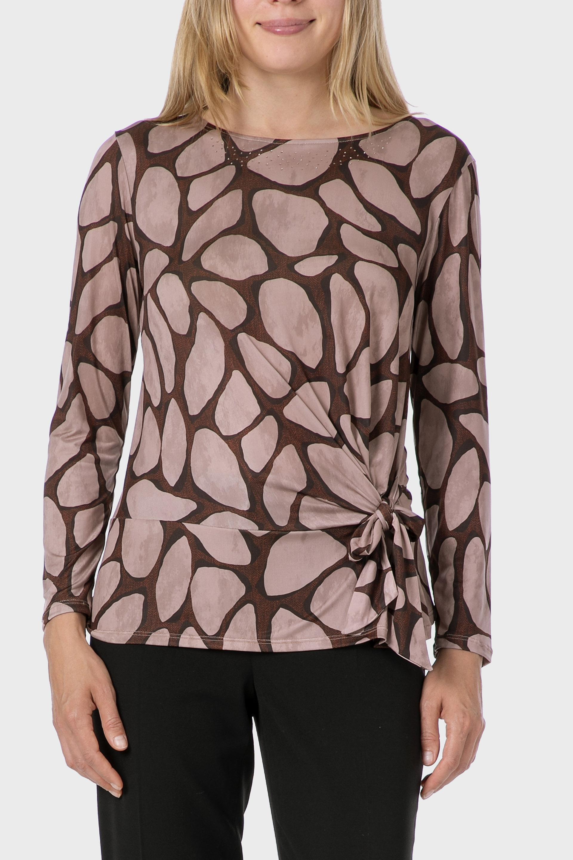 Brown Printed T-Shirt, 3701_113, medium