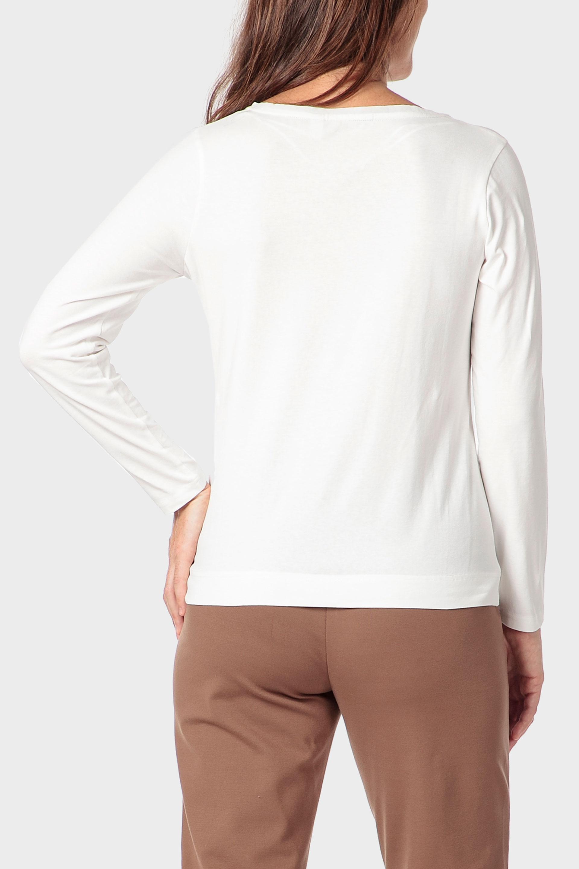 White Printed T-Shirt, Beige Talc, large image number 2