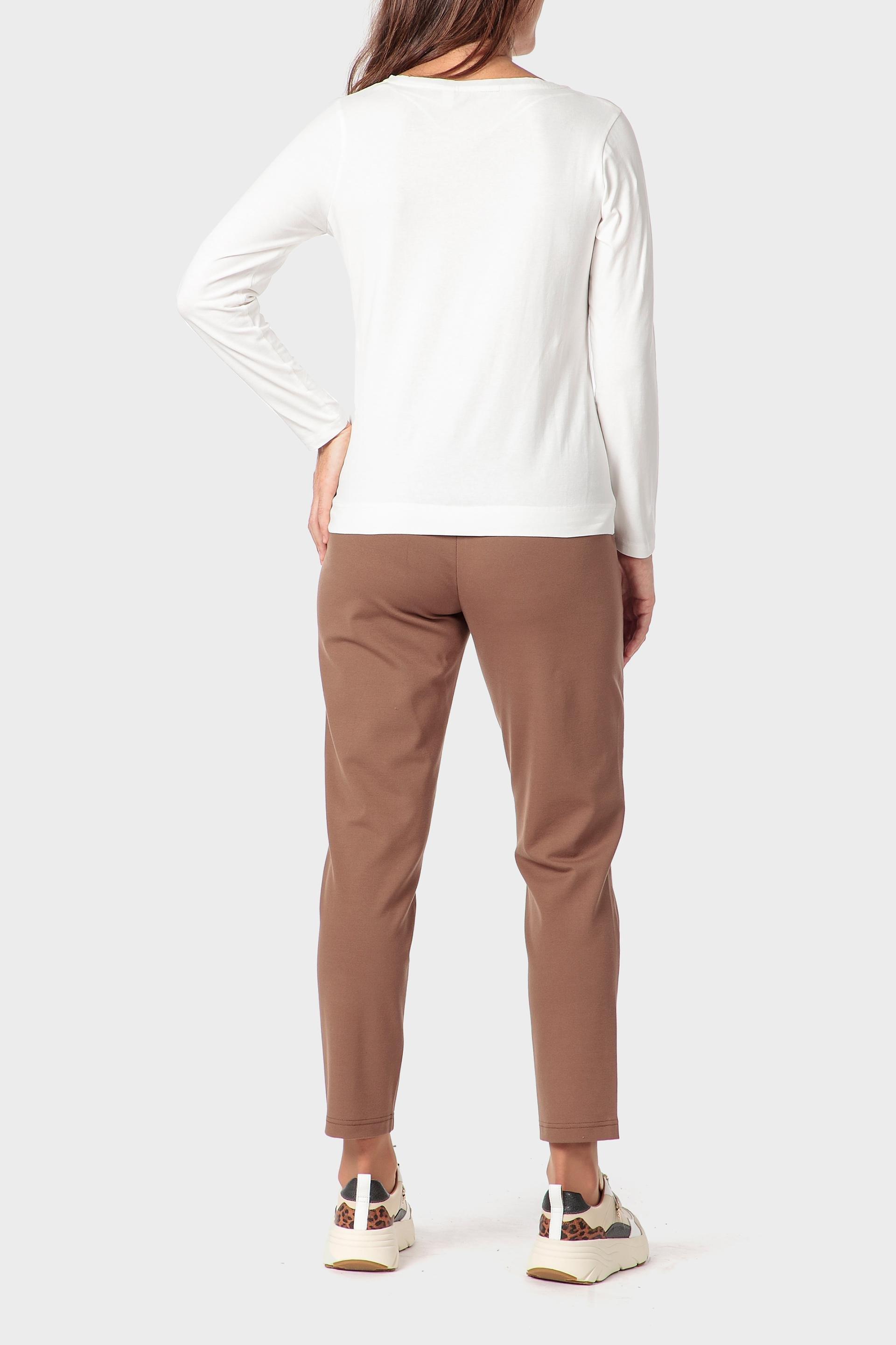 White Printed T-Shirt, Beige Talc, large image number 3