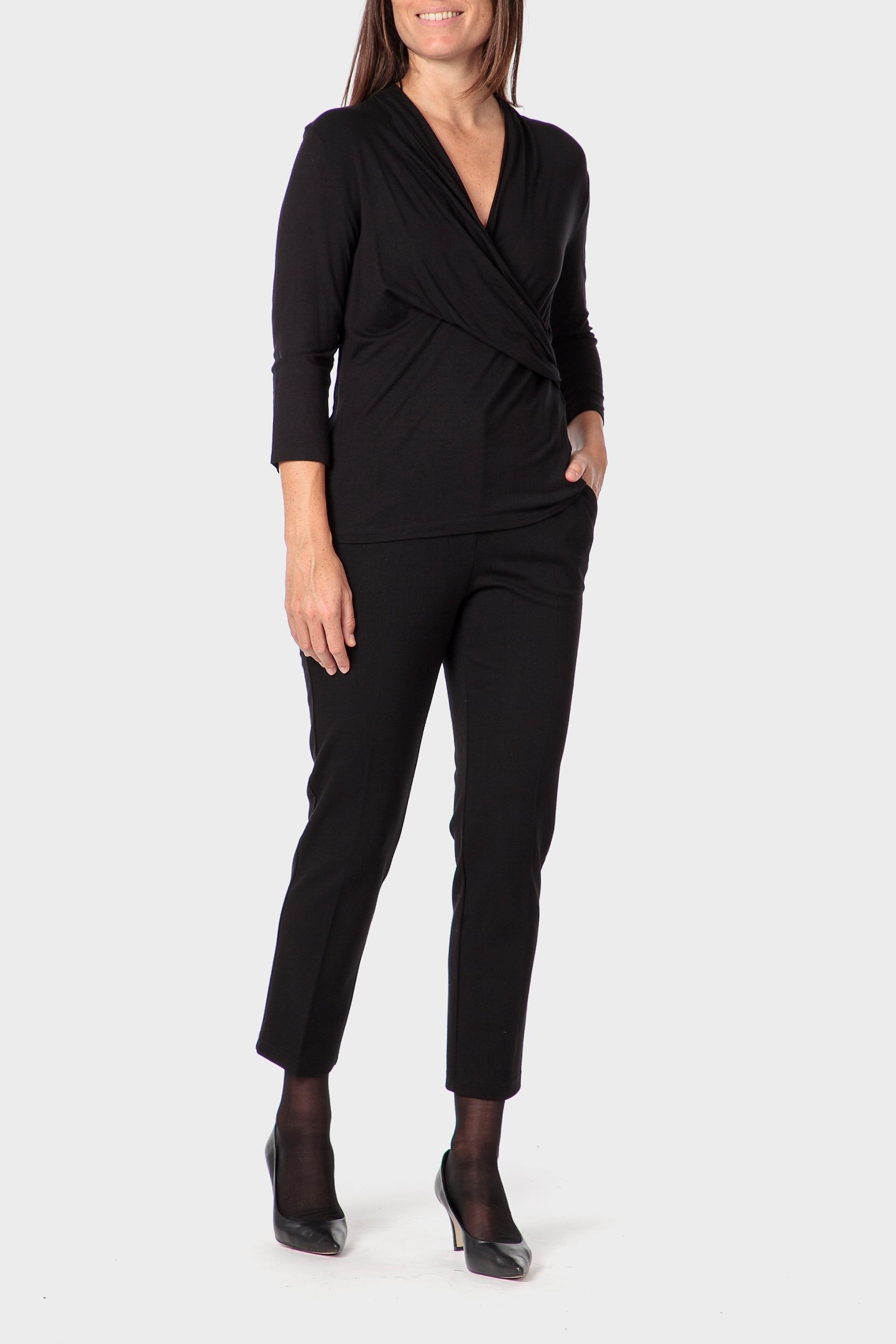 Black Criss-Cross T-Shirt, 3701_120, large image number 1