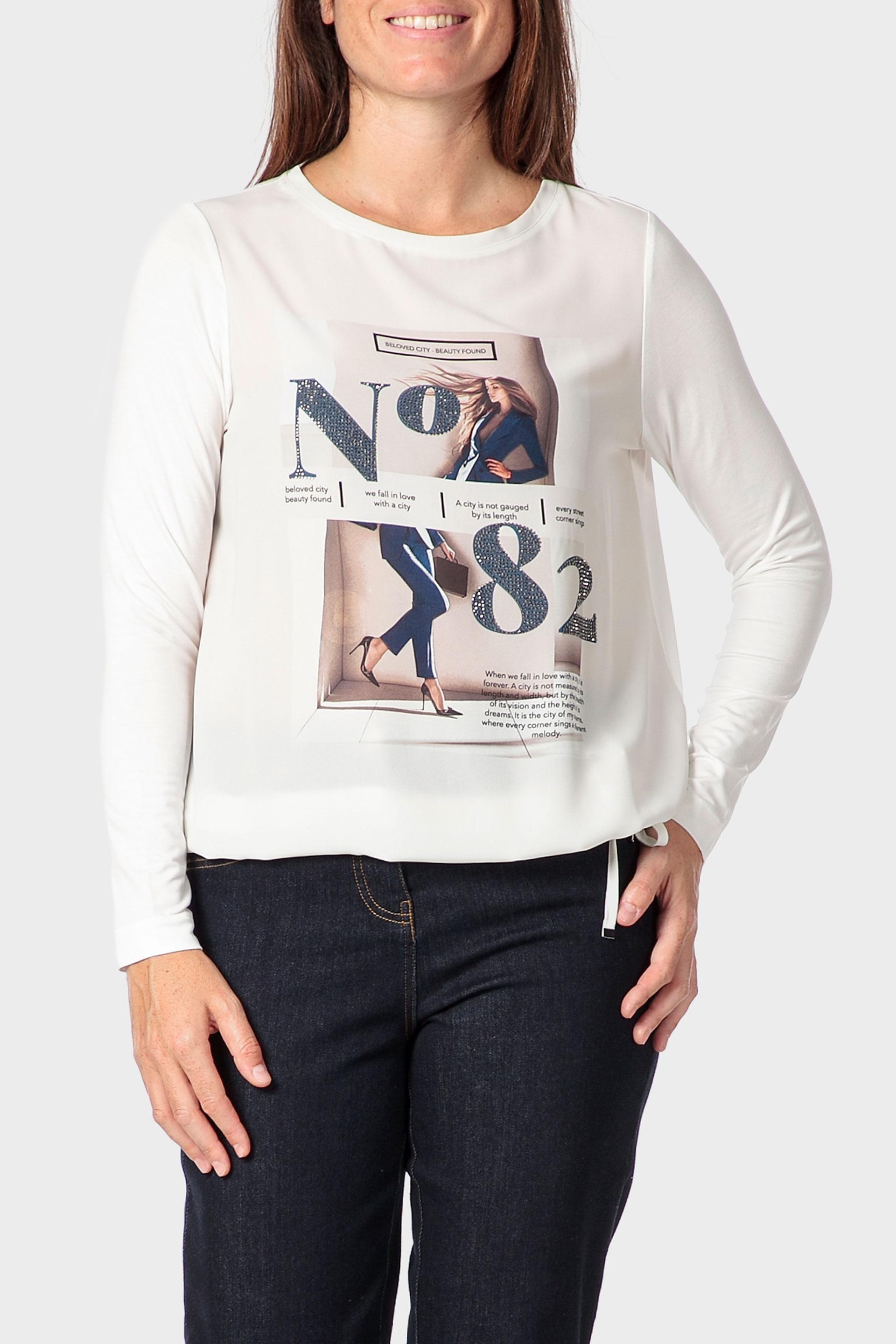 White Printed T-Shirt, 3701_232, medium