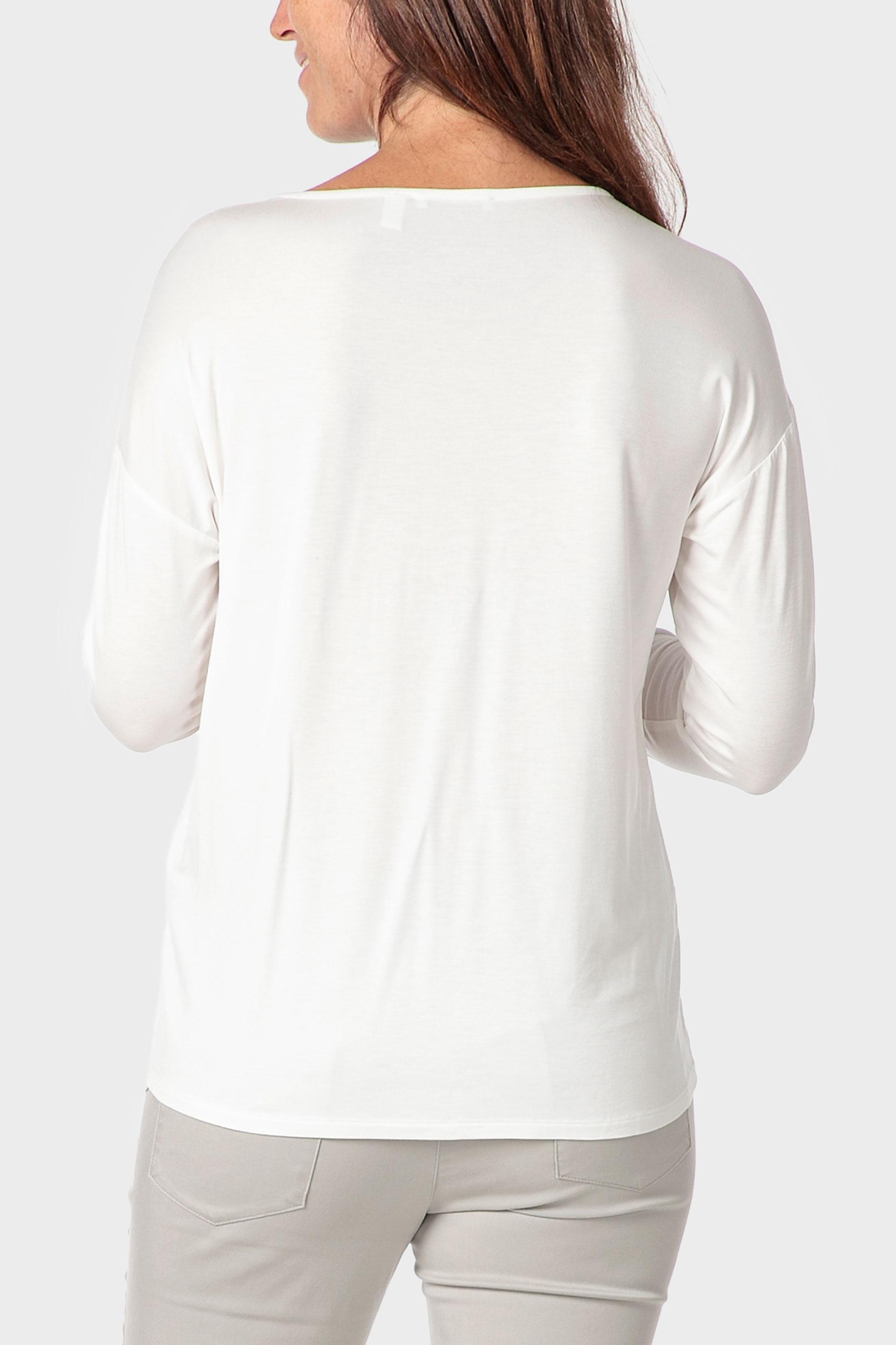 White Printed T-Shirt, Beige Talc, large image number 2