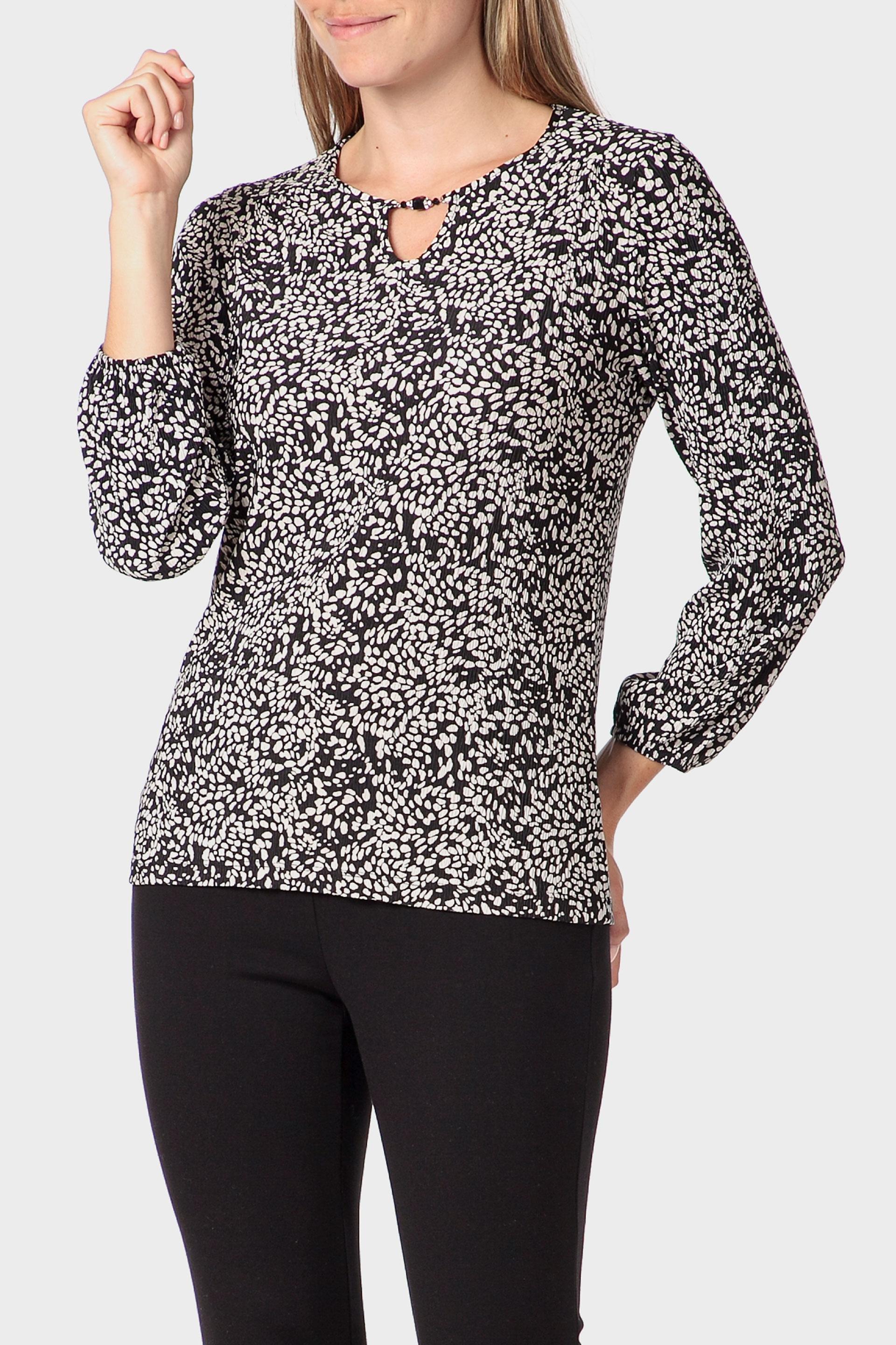 Black Printed T-Shirt, Black, medium