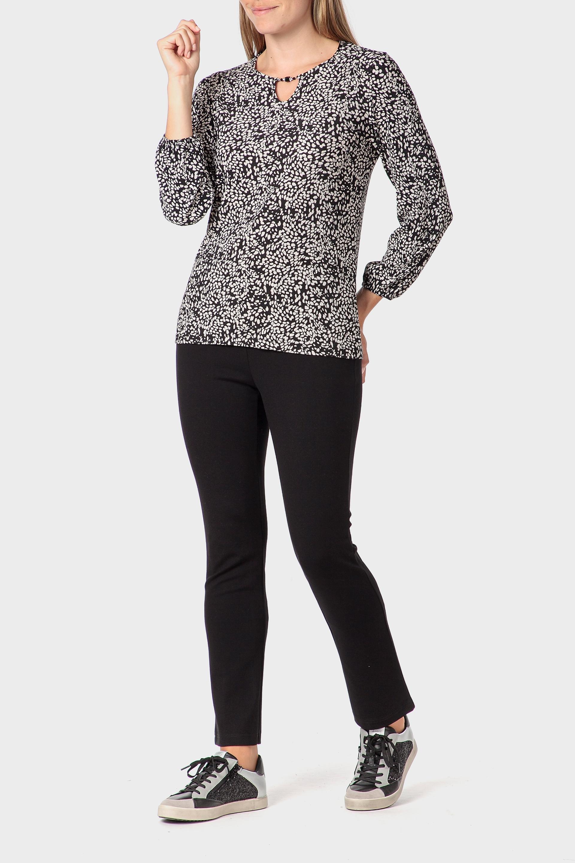 Black Printed T-Shirt, Black, medium