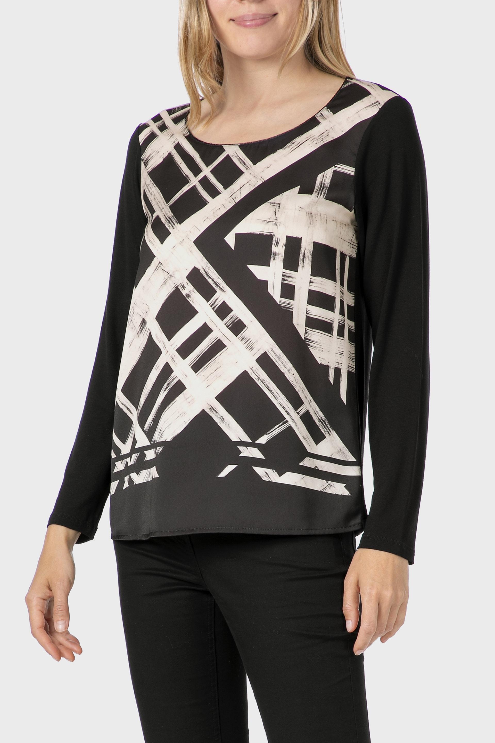 Black Printed T-Shirt, , medium
