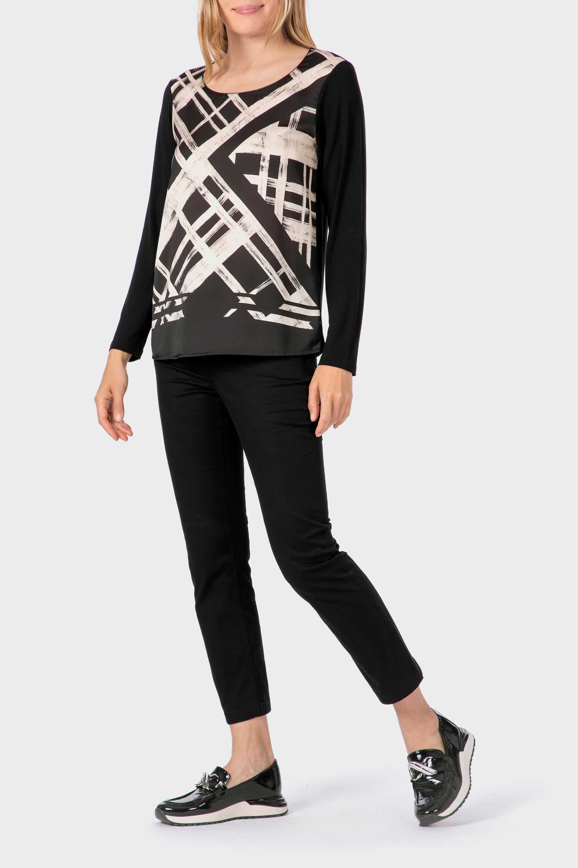 Black Printed T-Shirt, 3701_120, large image number 1