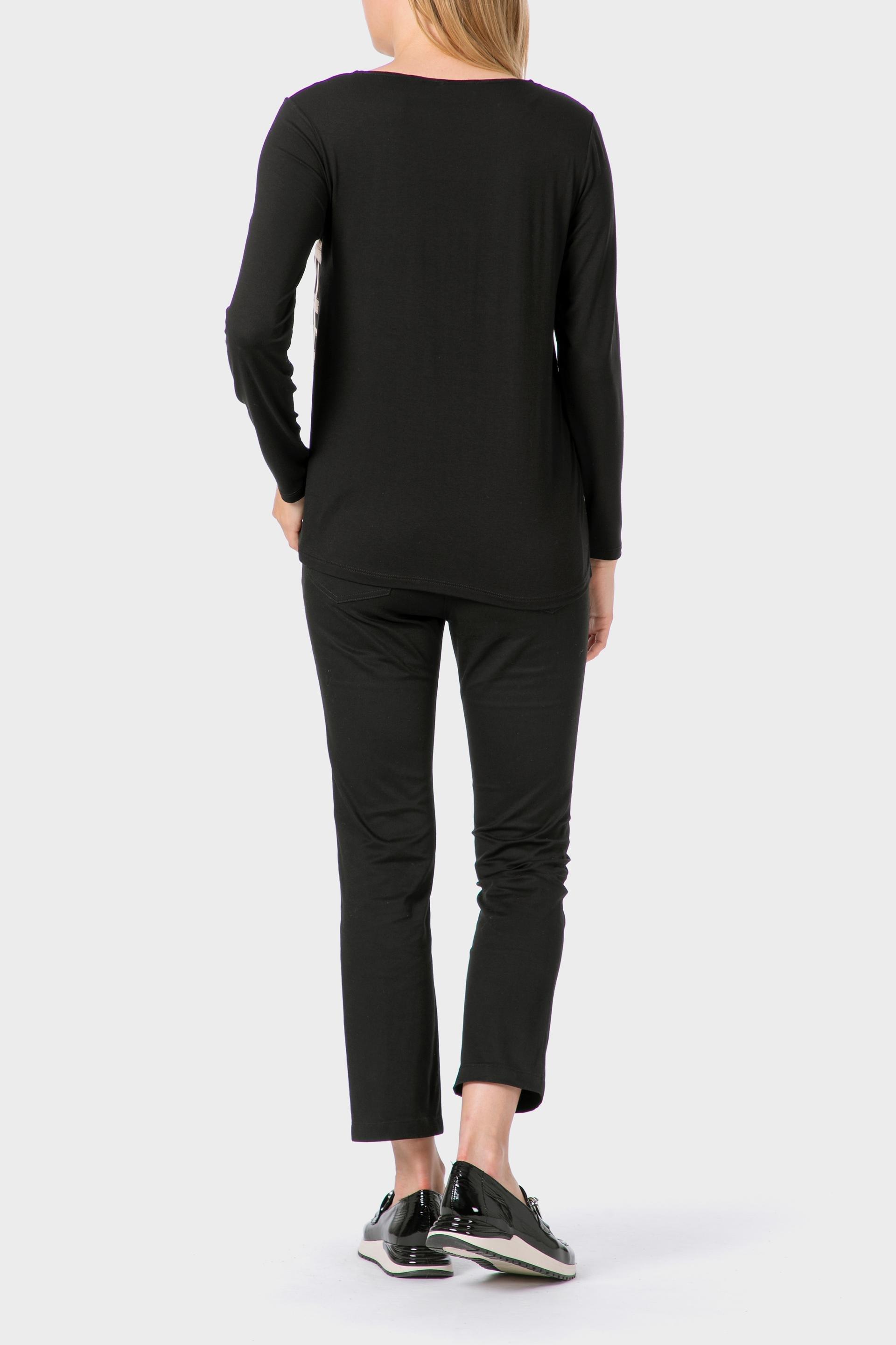 Black Printed T-Shirt, 3701_120, large image number 3