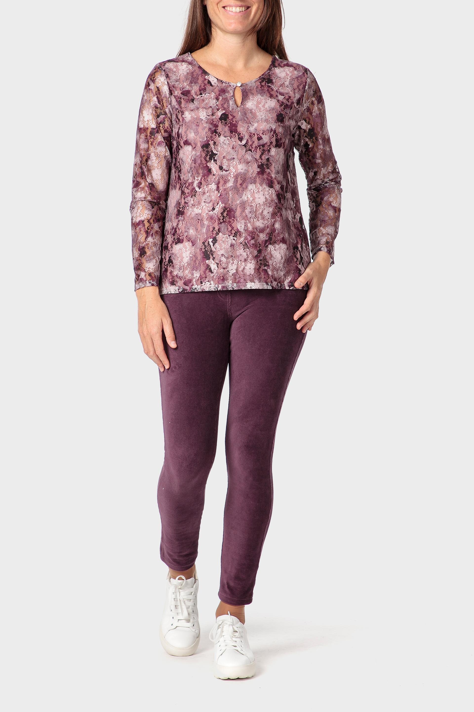 Pink Printed T-Shirt, Lillac Hydrangea, medium