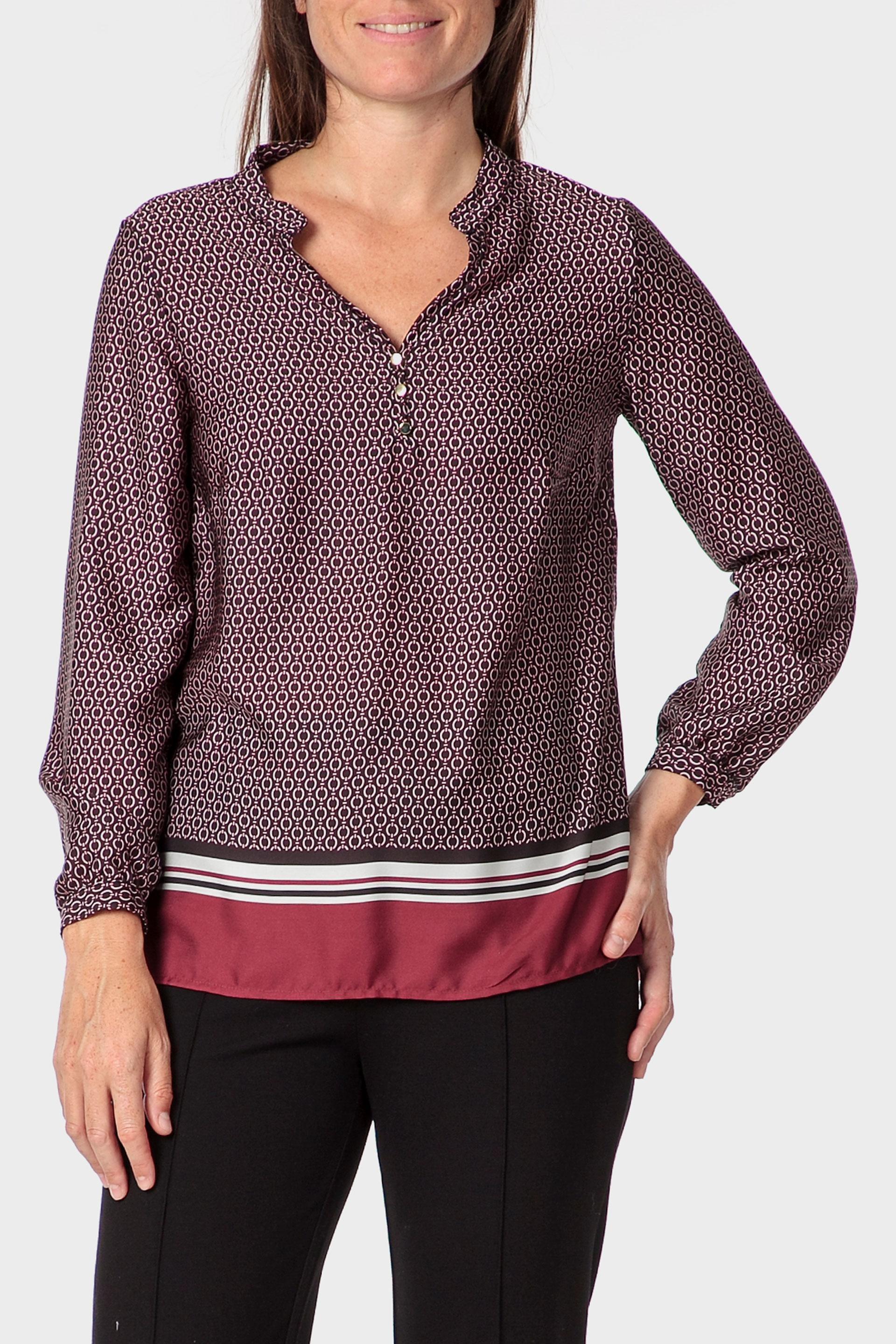 تيشيرت بطبعة فولار، كستنائي, Garnet, medium