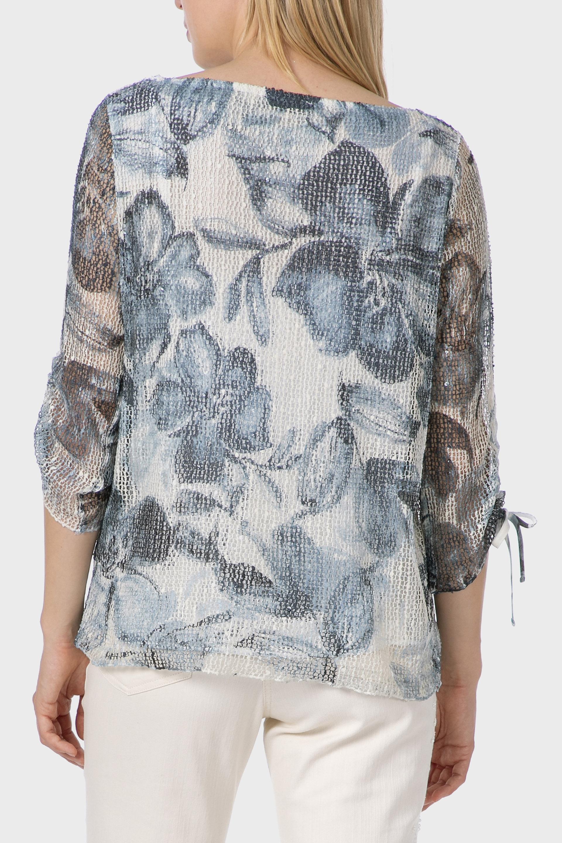 Grey Mesh Printed T-Shirt, , large image number 1