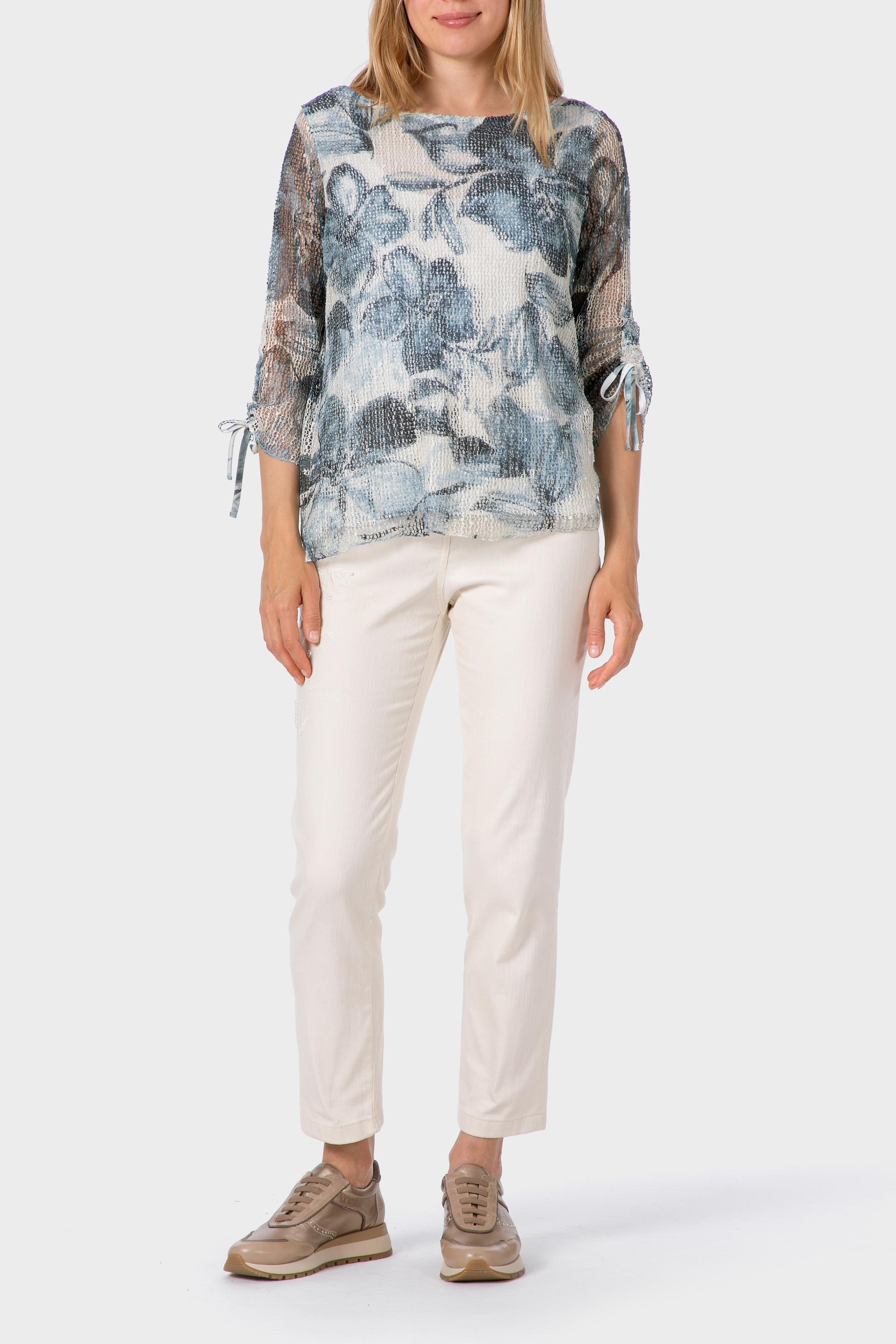 Grey Mesh Printed T-Shirt, 3701_320, large image number 1