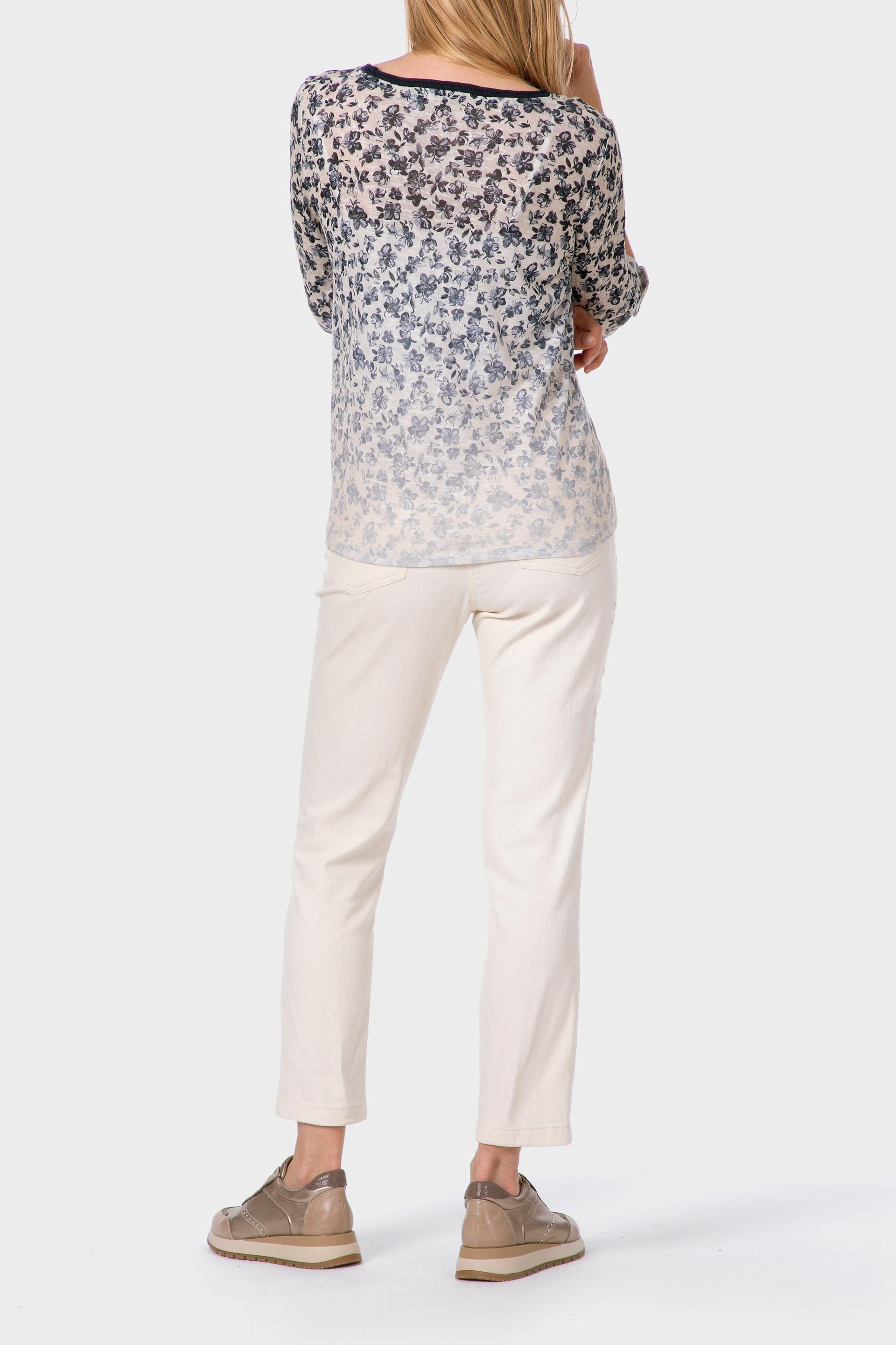 Grey Floral Print T-Shirt, , large image number 3