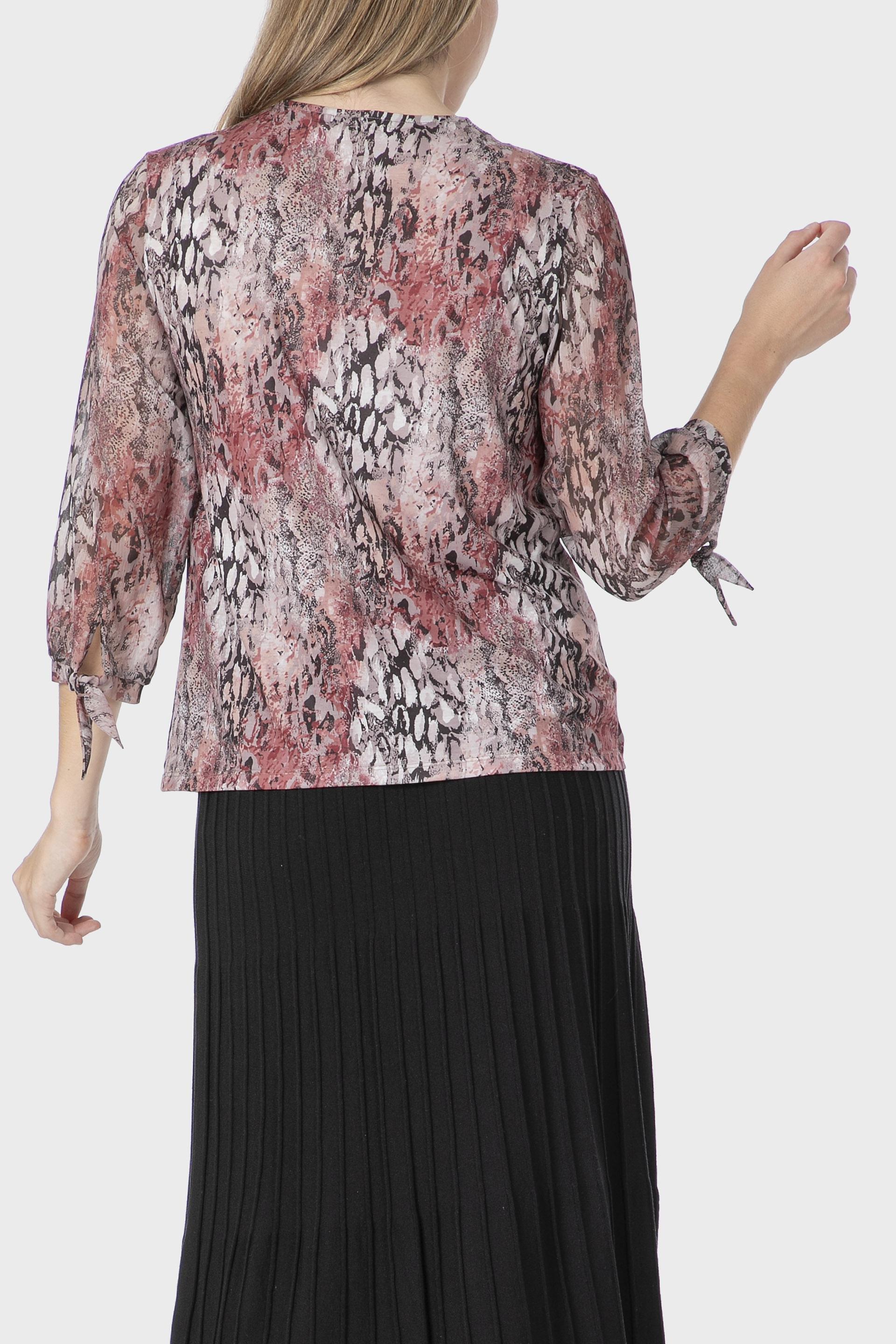 Maroon Foulard Print T-Shirt, 3701_369, medium