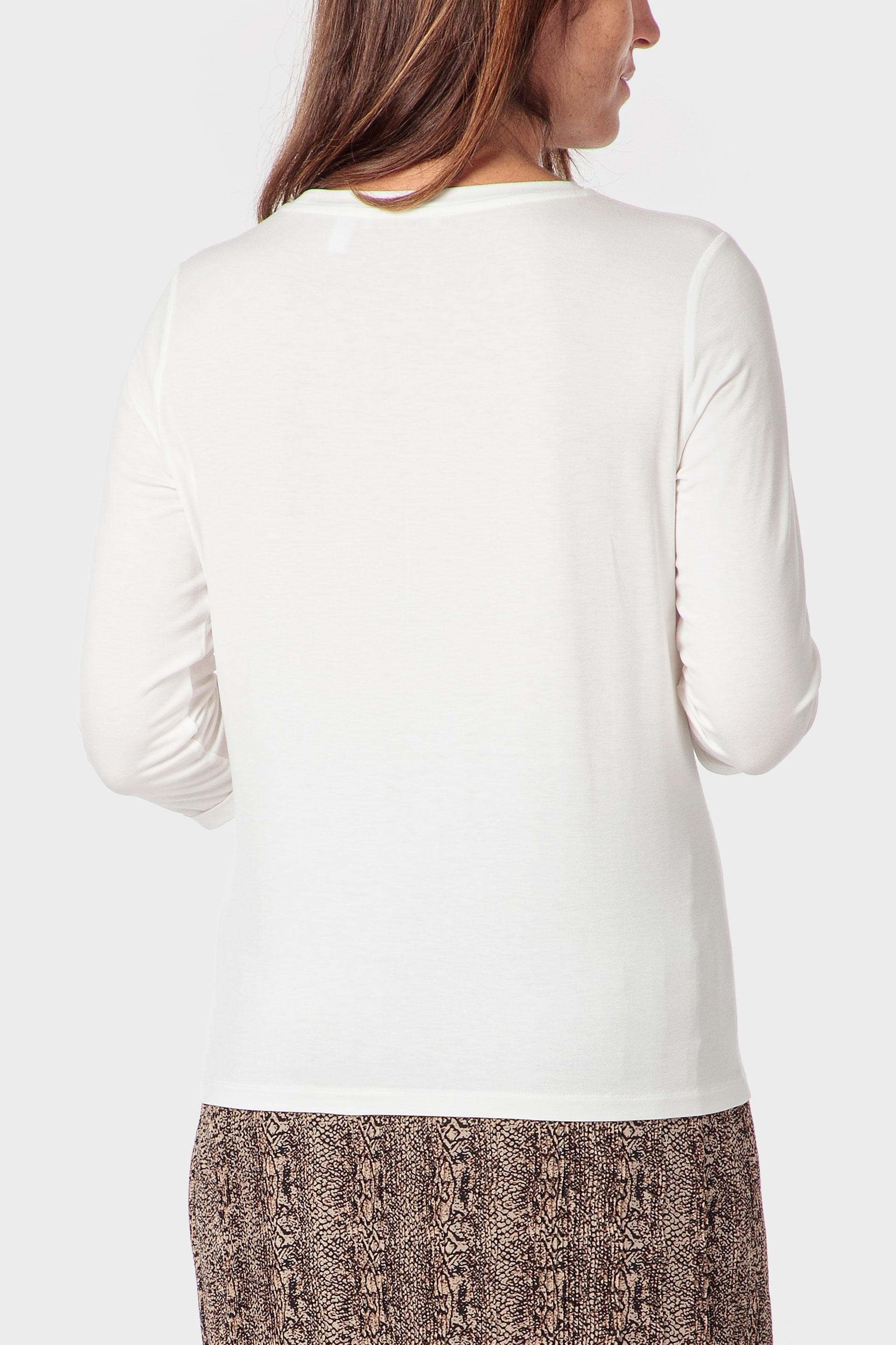 White Printed T-Shirt, Beige Talc, large image number 2