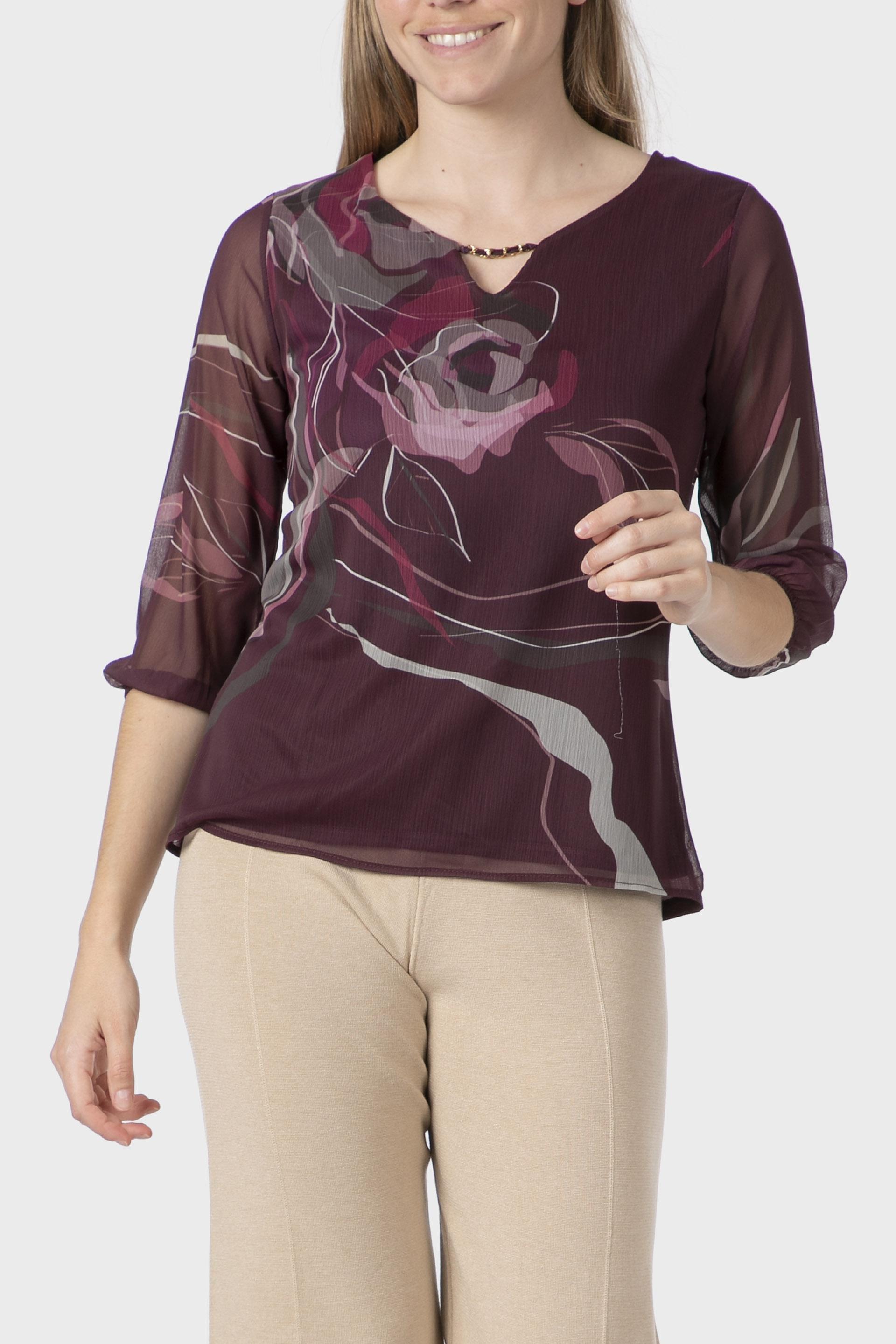 Purple Printed T-Shirt, 3701_143, large image number 0