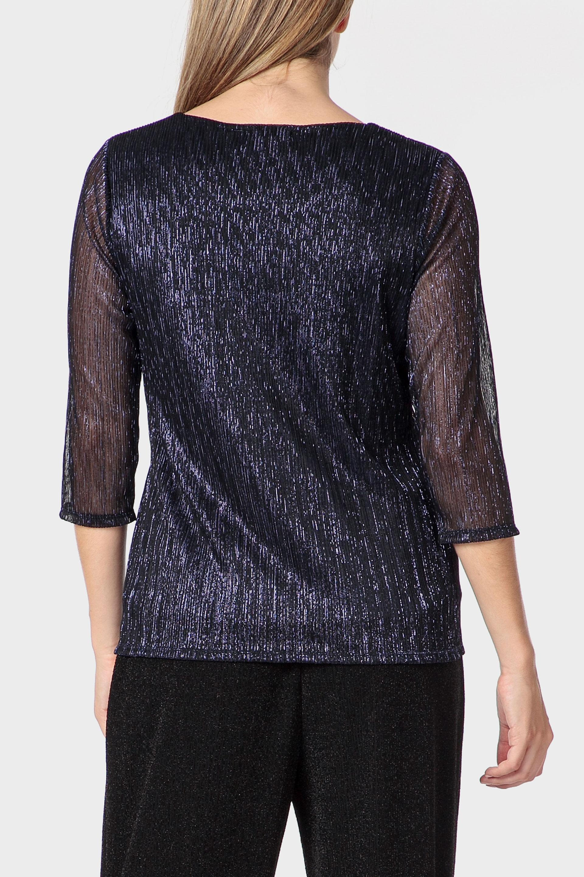 Navy Metallic Thread T-Shirt, Blue Navy, medium