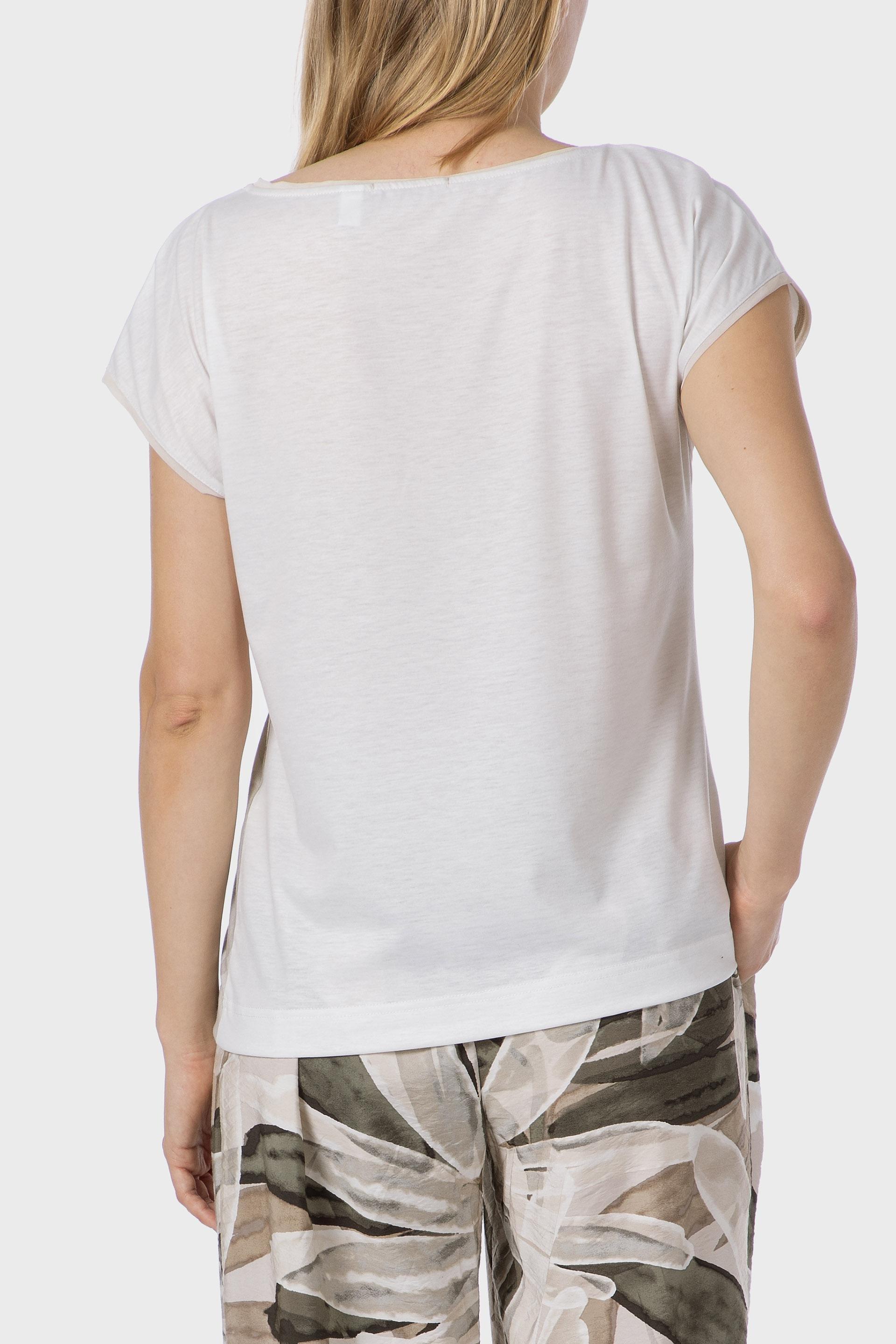 Cream Printed T-Shirt, Green Khaki, medium
