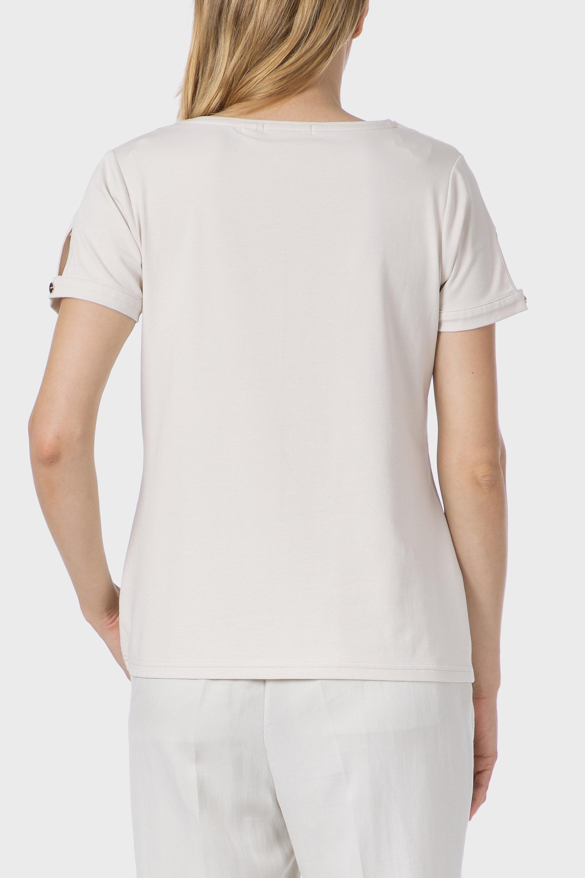 تيشيرت بجواهر وطبعة، ألوان متعددة, Beige, medium