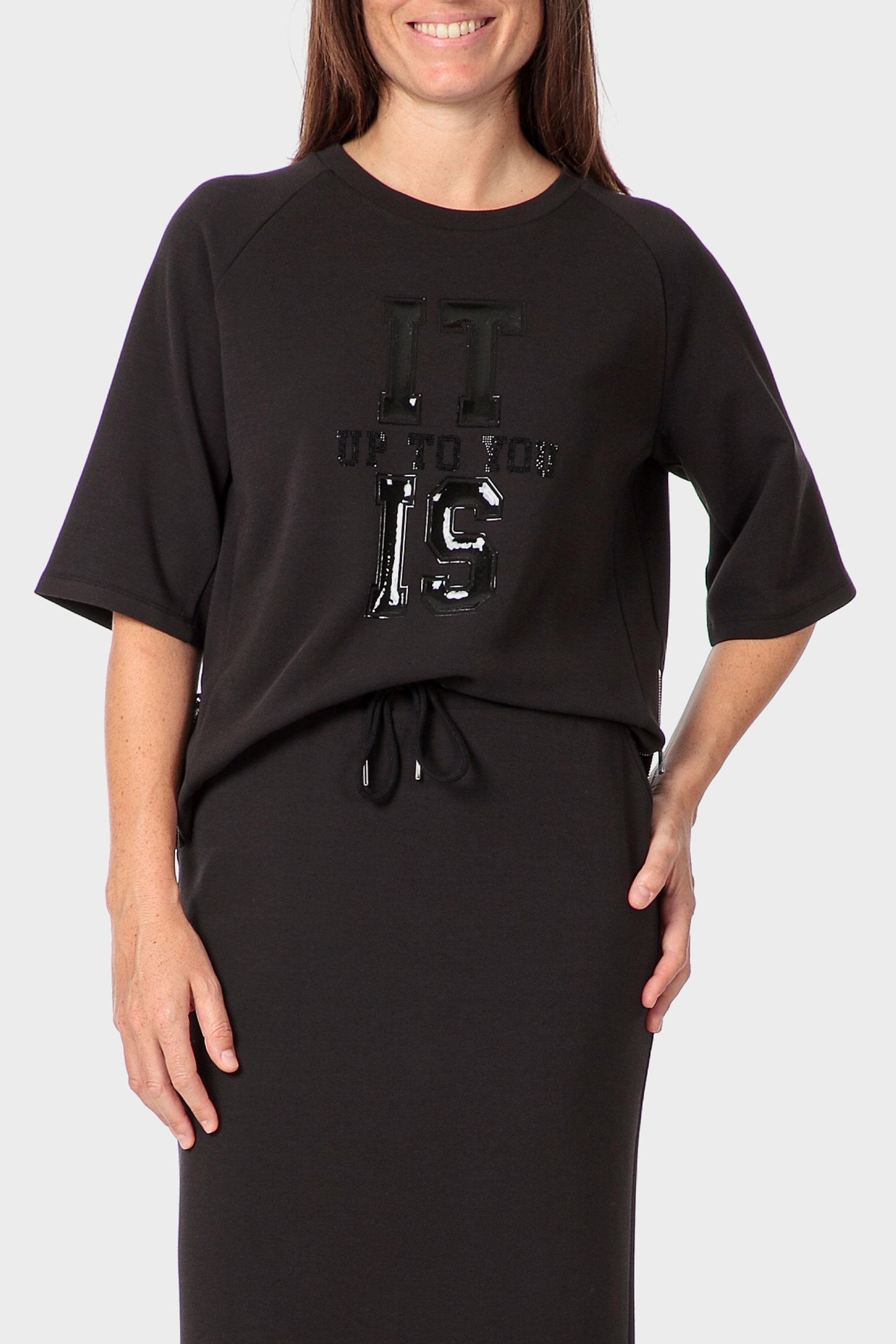 Black Long Sleeve Sweater, Black, medium