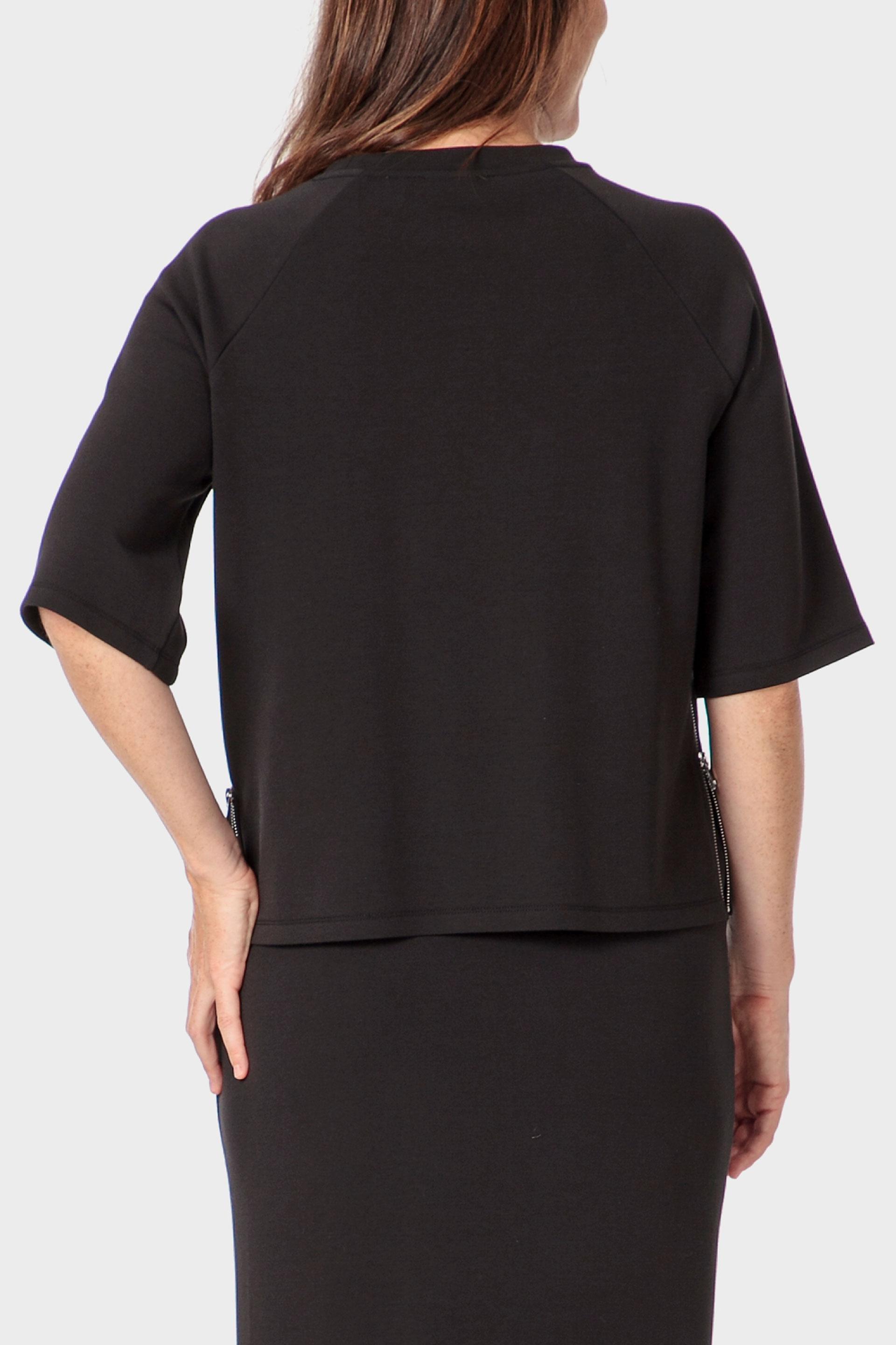 Black Long Sleeve Sweater, Black, large image number 2