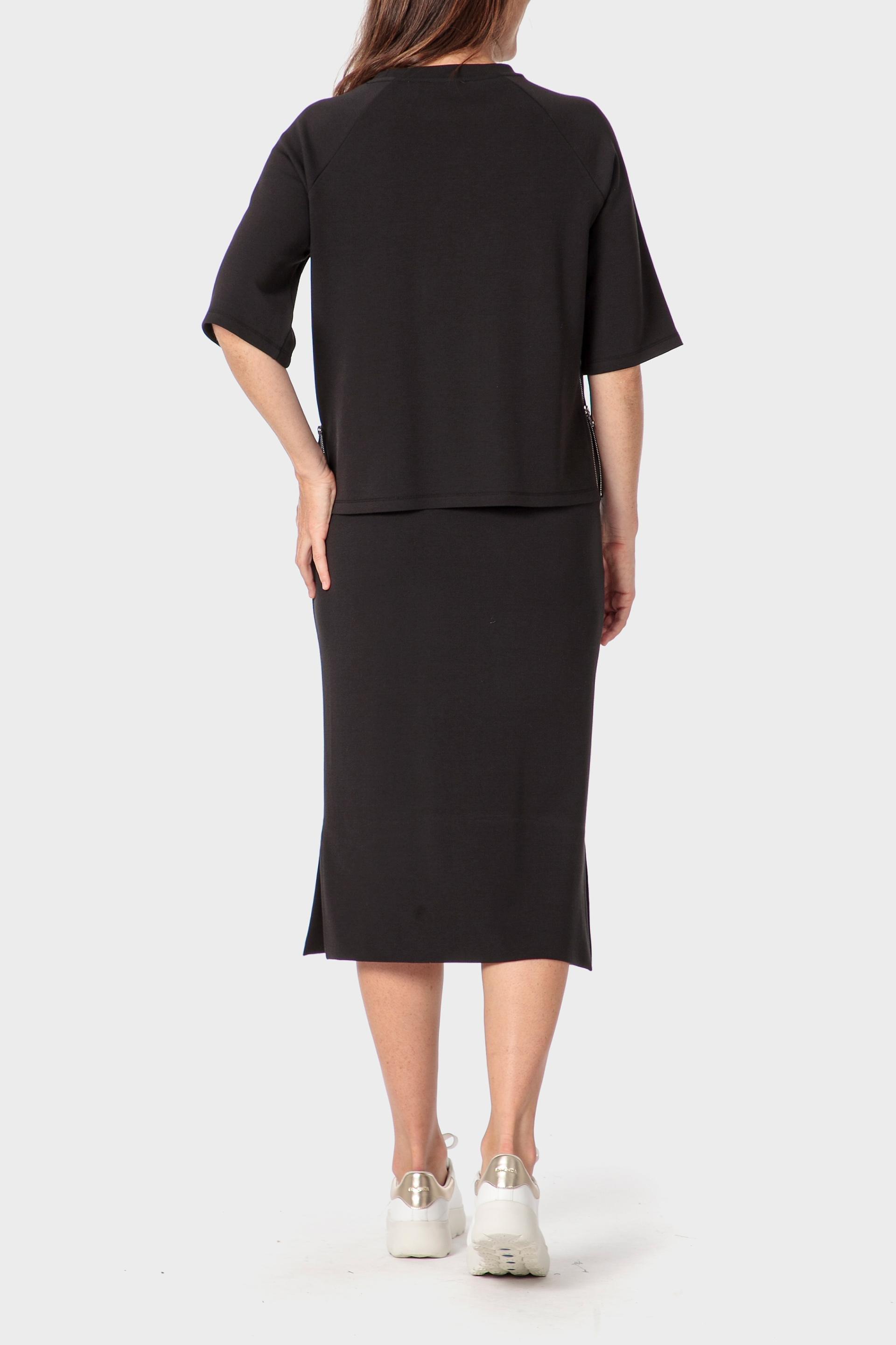 Black Long Sleeve Sweater, Black, large image number 4