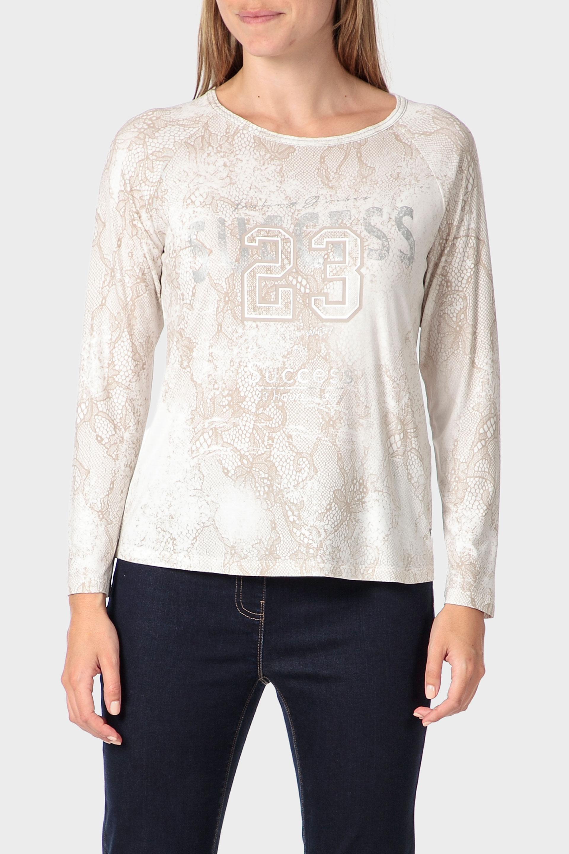 تيشيرت بطبعة، بيج, Beige Sand, medium