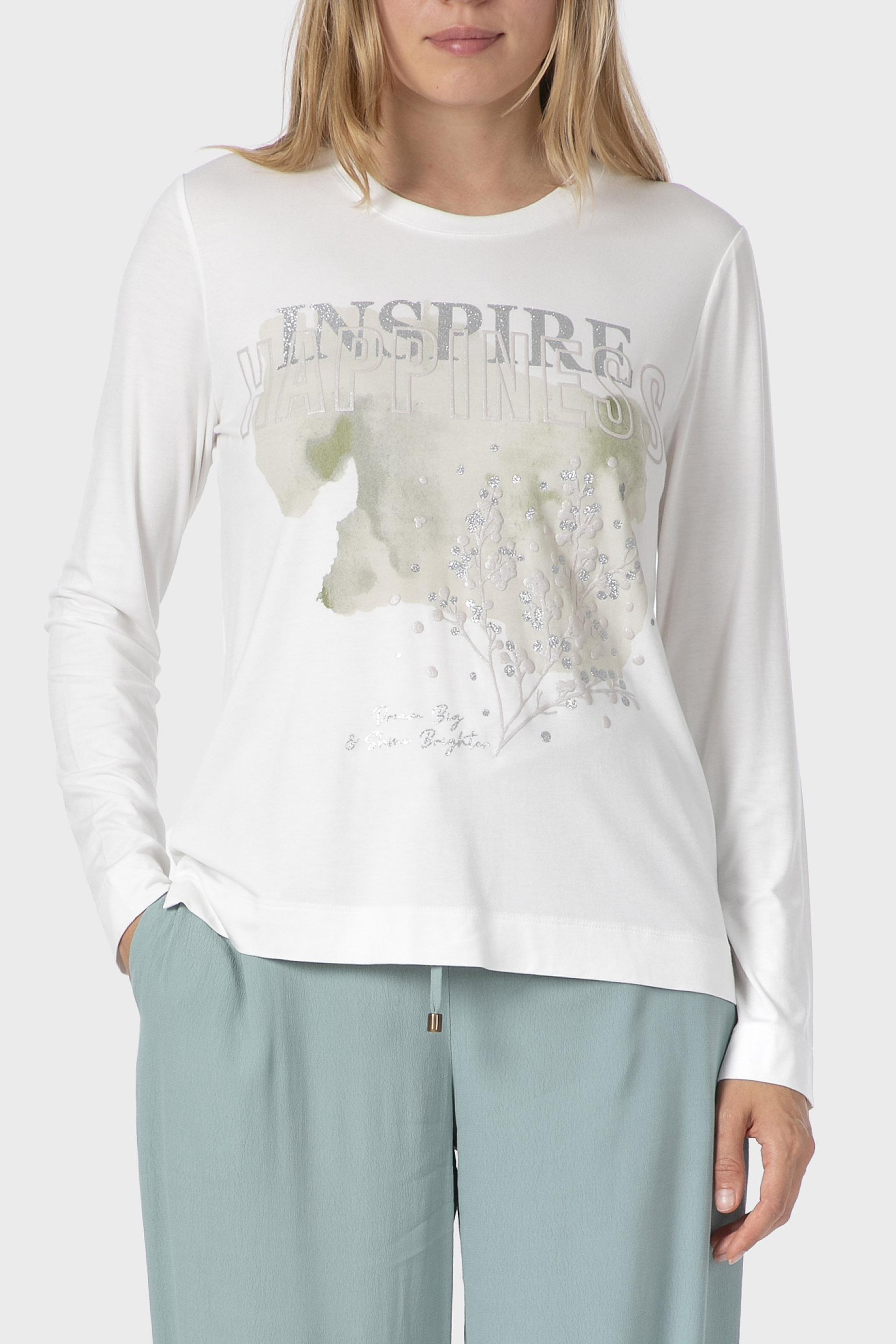 White Flocked T-Shirt, 3701_232, medium