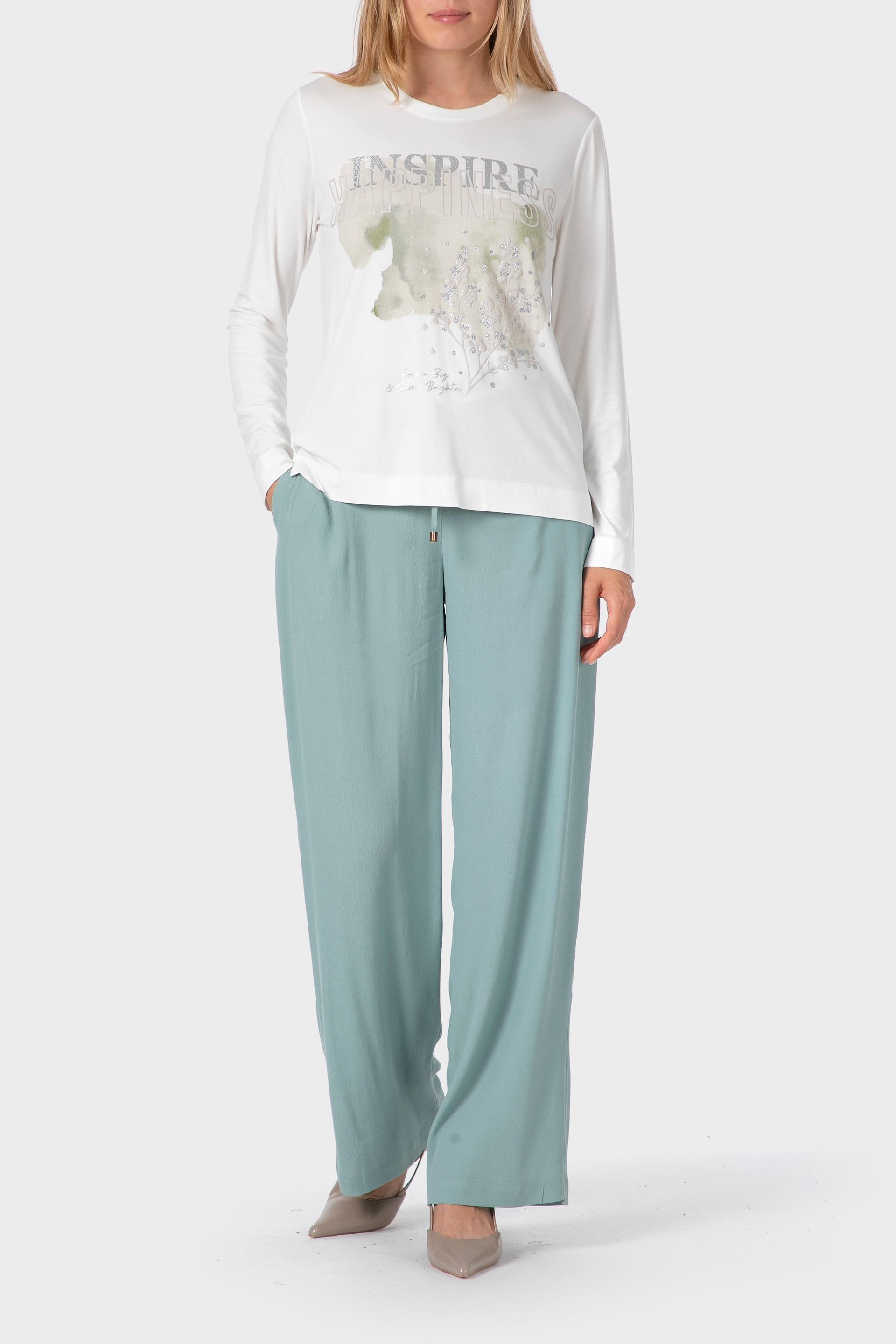 تيشيرت بكشكش، أبيض, Beige Talc, large image number 3