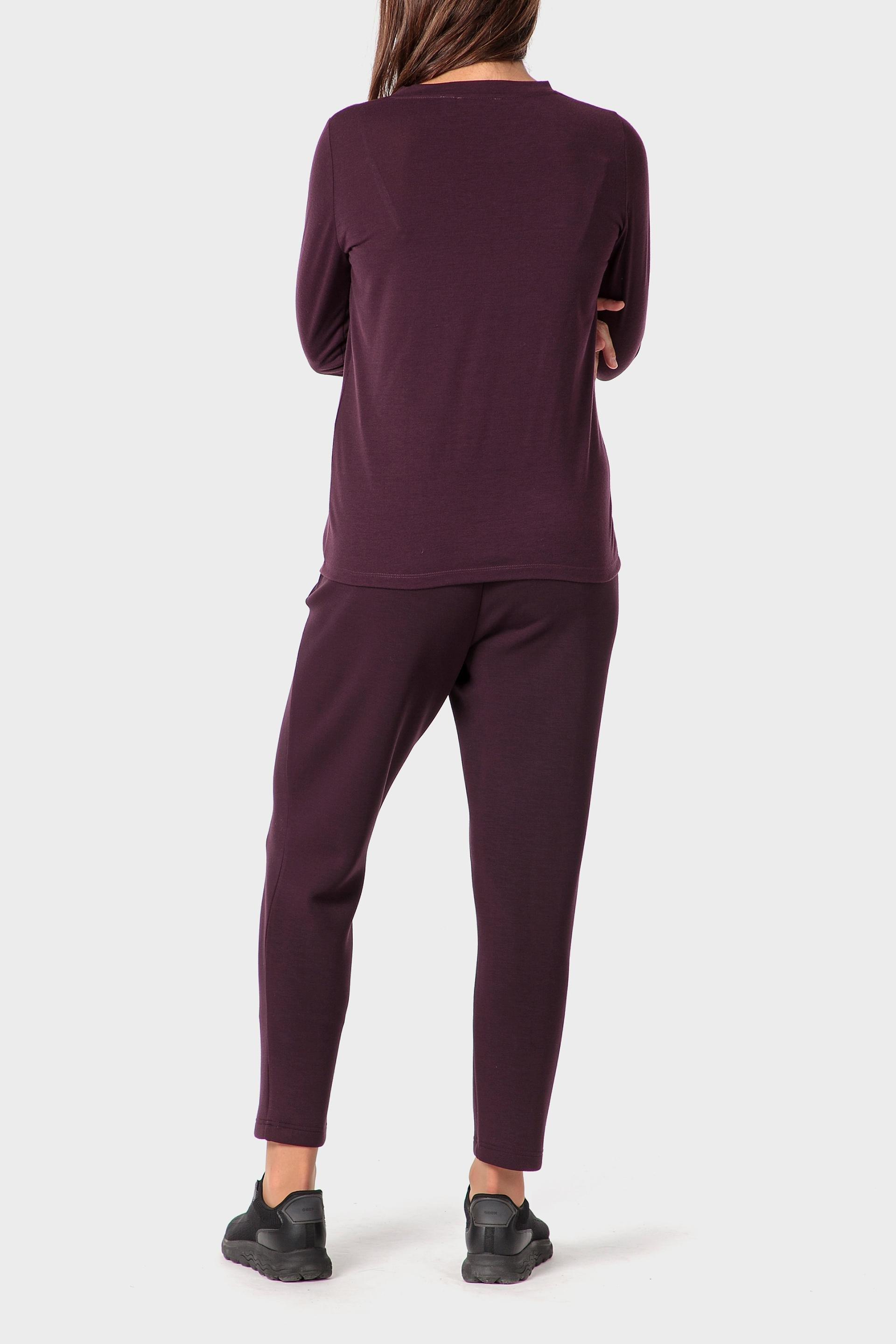 Purple Printed T-Shirt With Gemstones, 3701_365, large image number 3