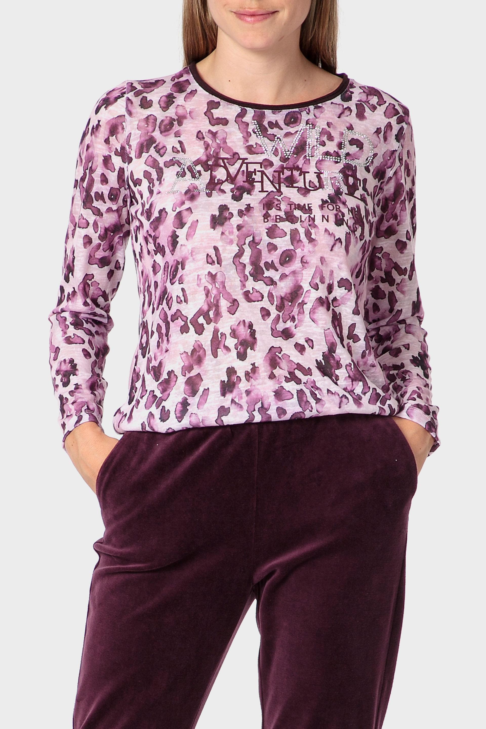 تيشيرت بطبعة، وردي, Purple, medium