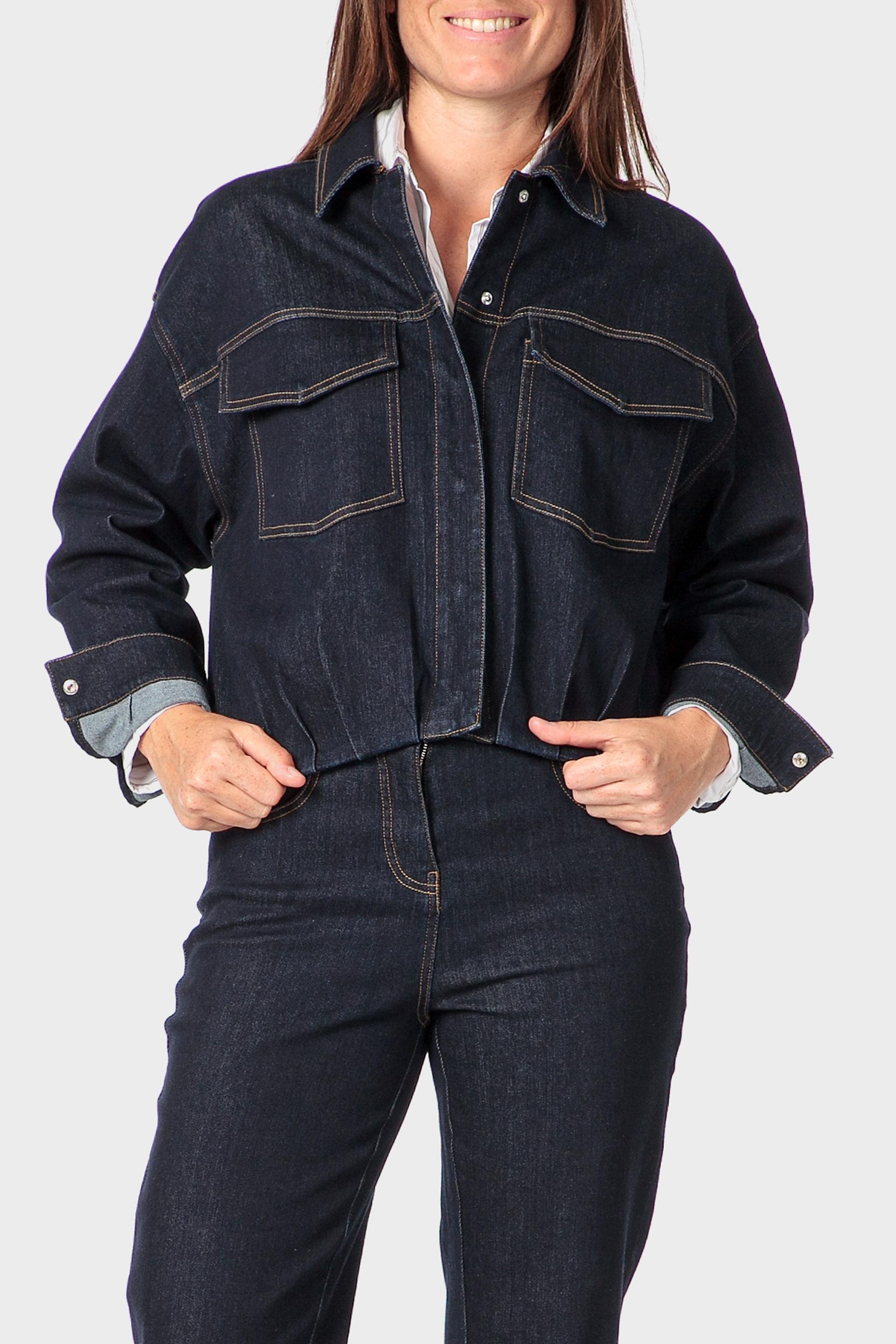 Navy Denim Jacket, 3701_106, medium