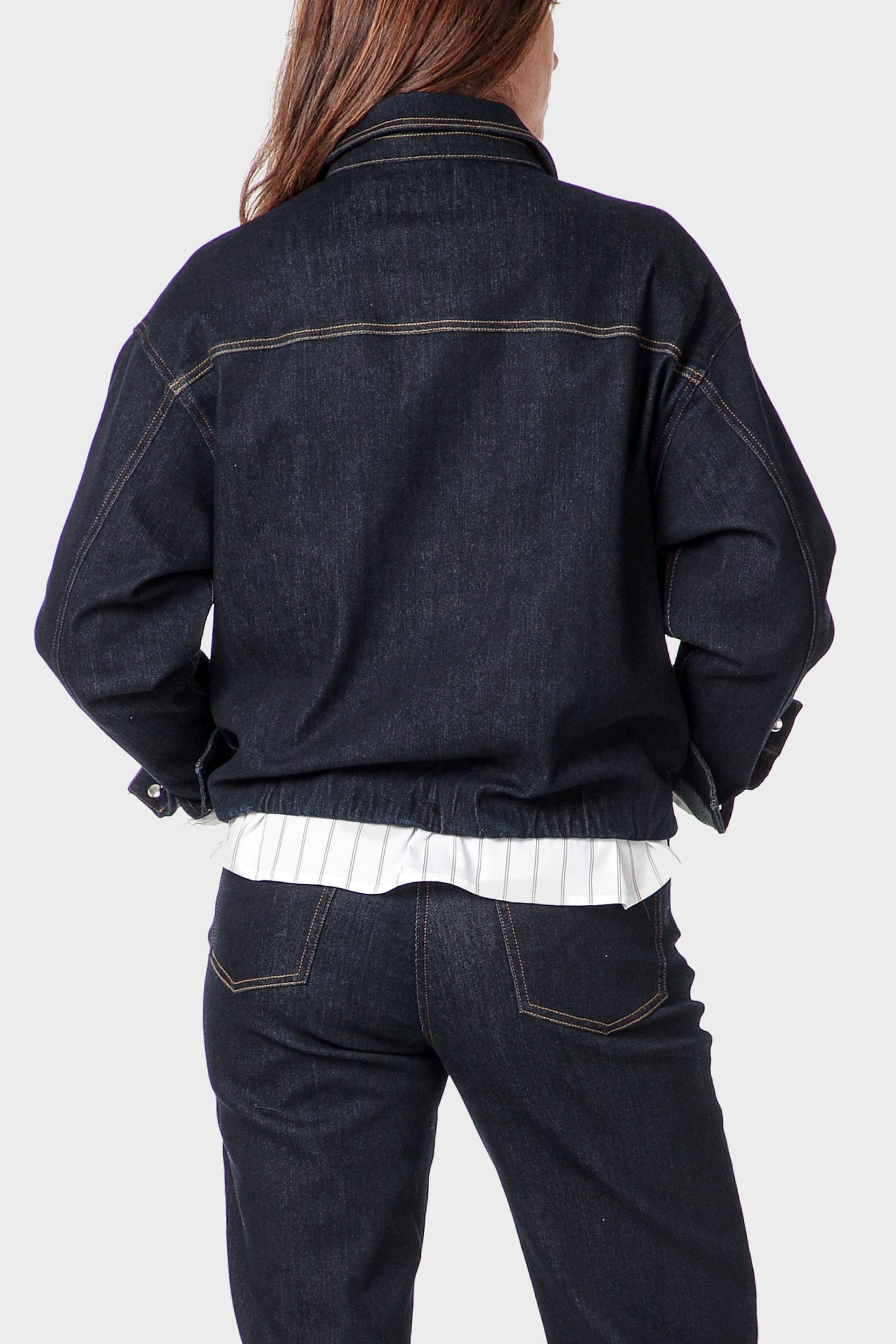 Navy Denim Jacket, 3701_106, large image number 4