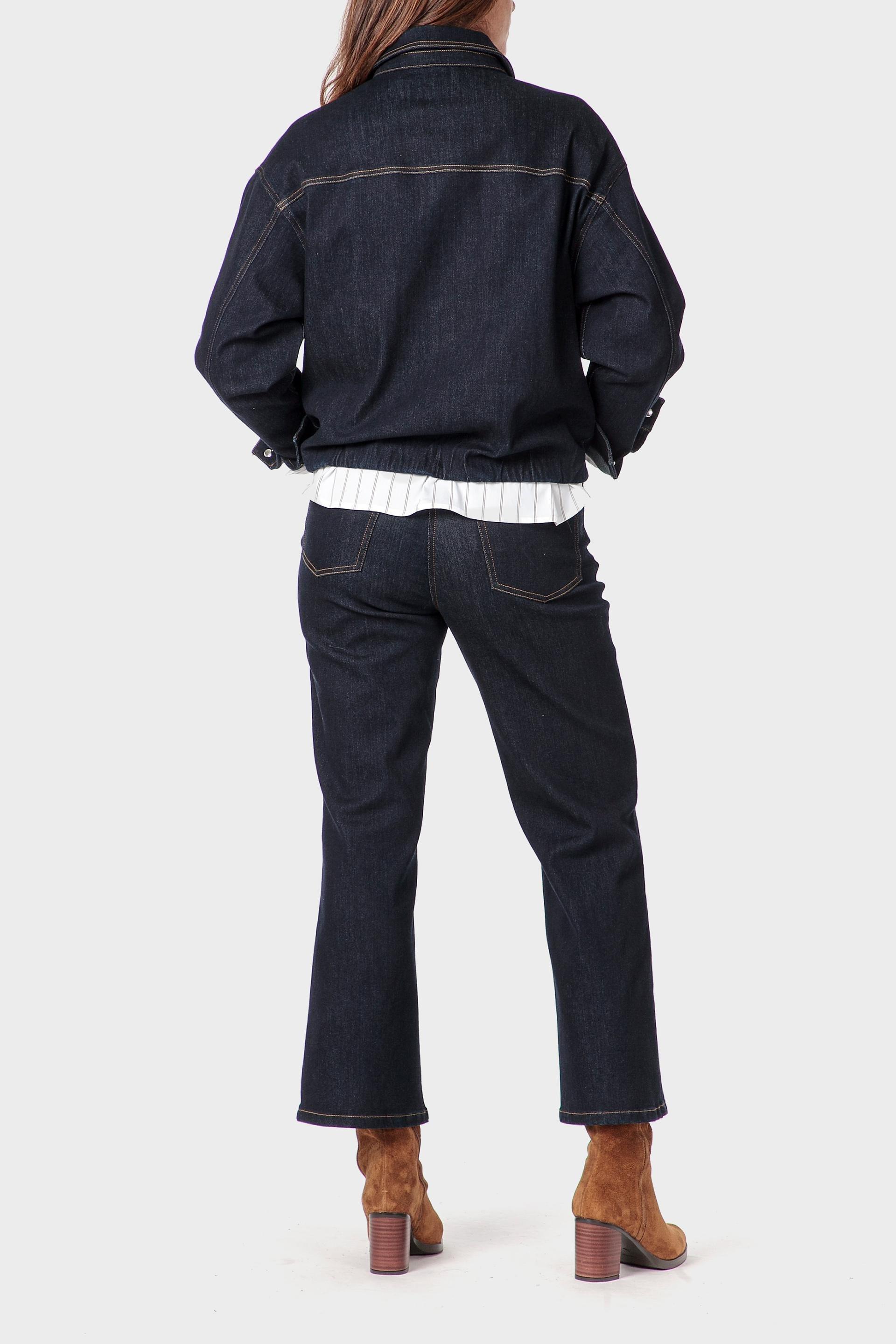 Navy Denim Jacket, 3701_106, large image number 5