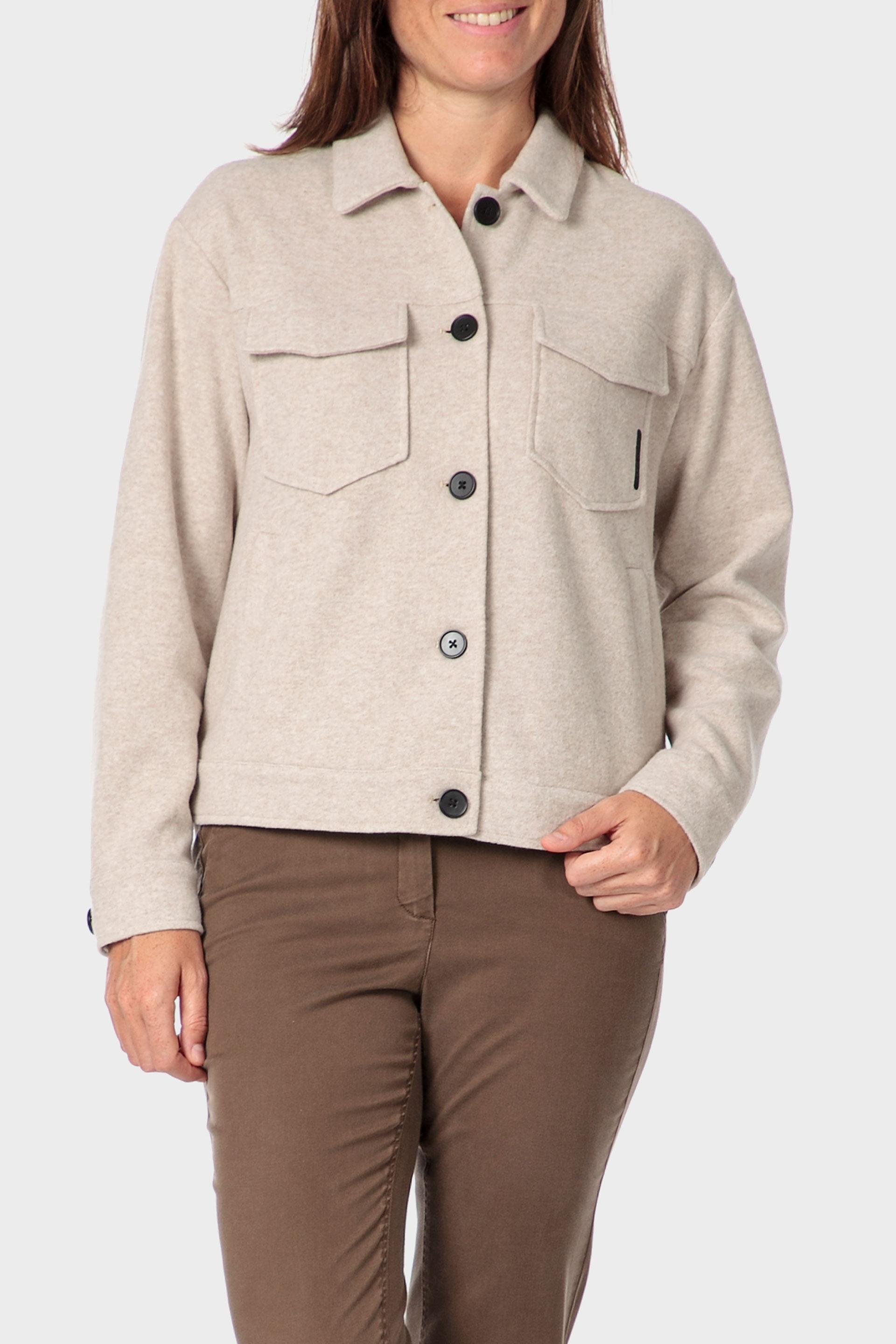 Beige Pockets Jacket, Beige Melange, medium
