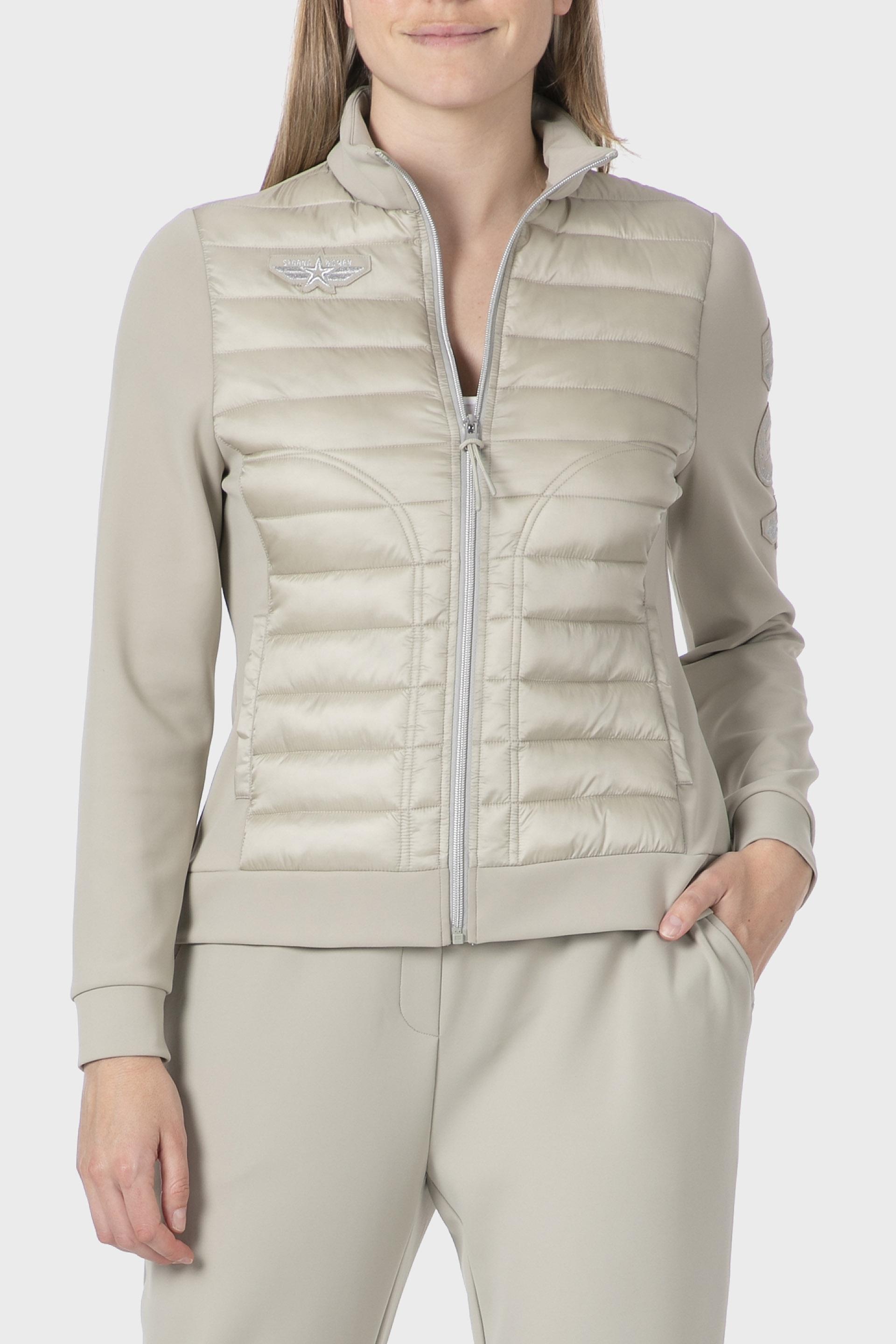 Cream Padded Jacket, 3701_299, large image number 1