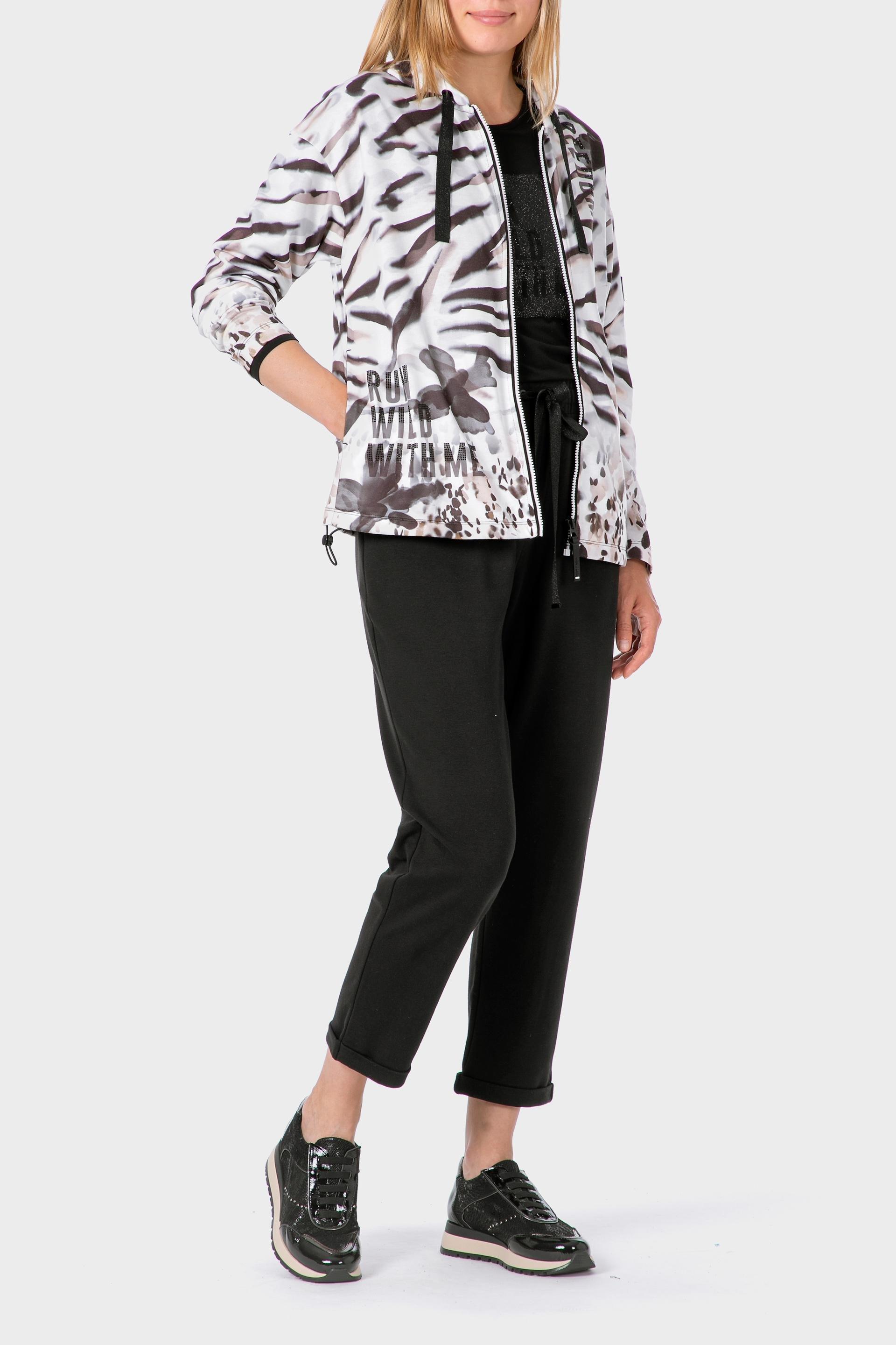 Black Printed Jacket, , large image number 3