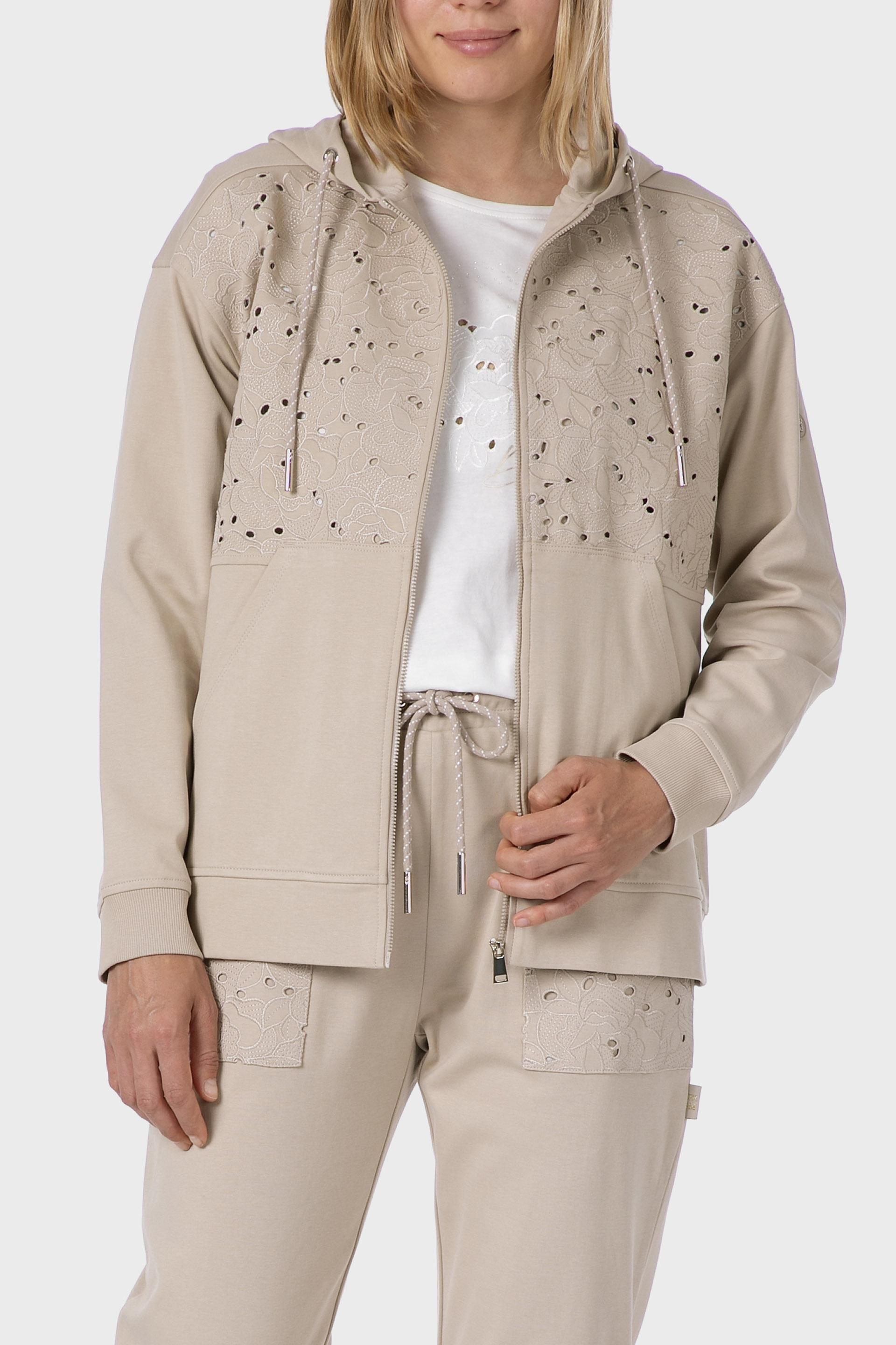 Beige Embroidered Jacket, 3701_129, large image number 0
