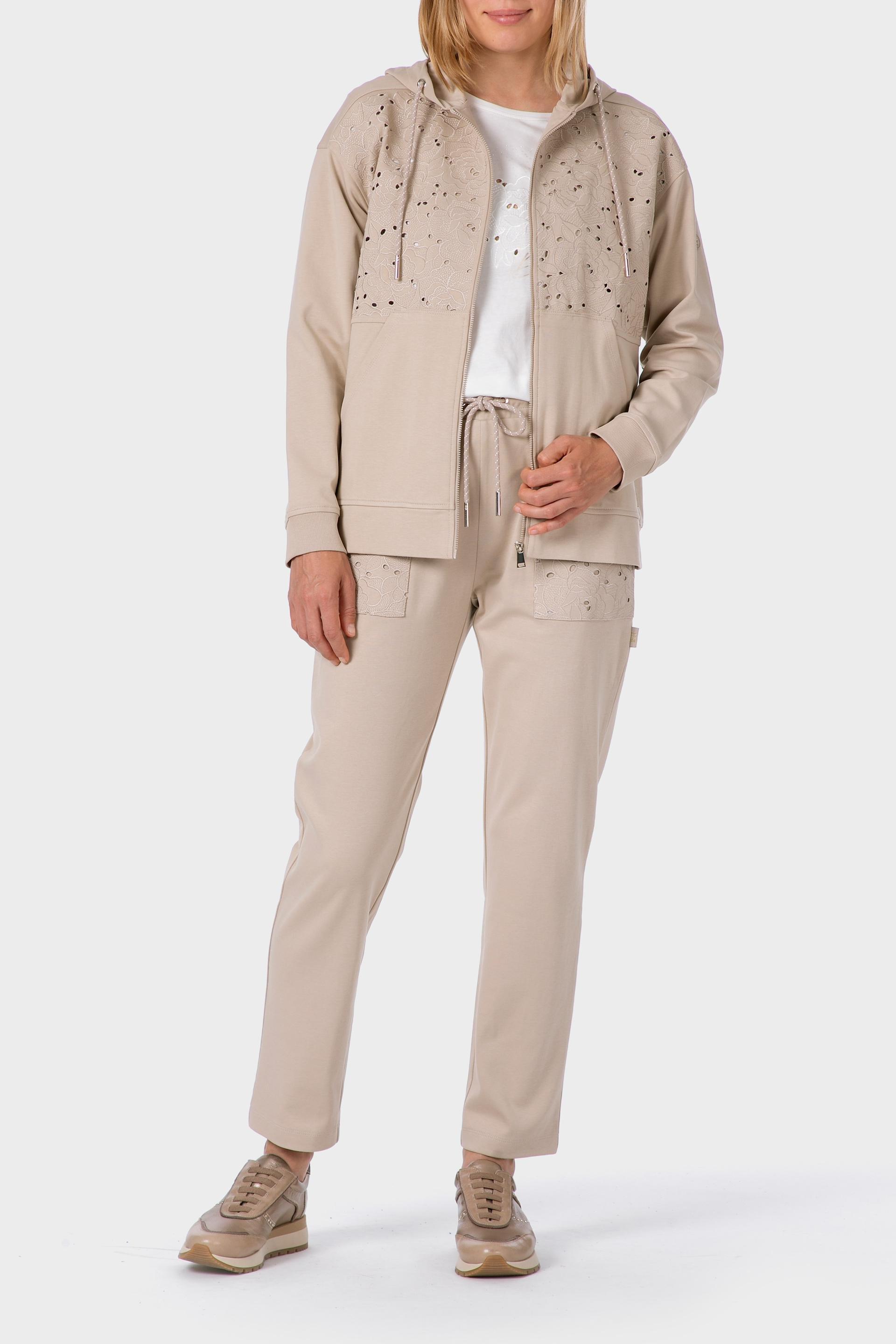 Beige Embroidered Jacket, , large image number 1