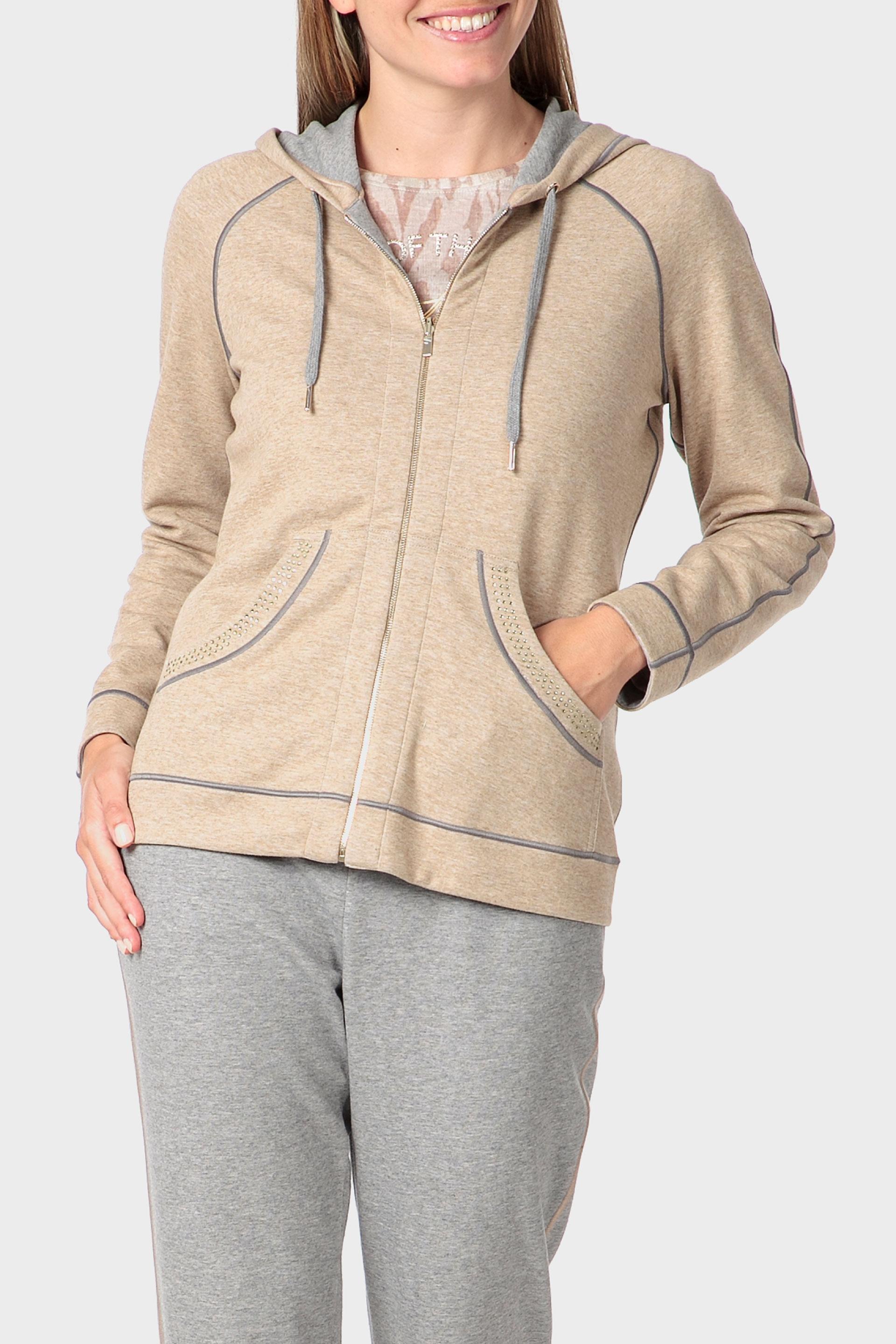 جاكيت قابل للارتداء على الوجهين، بيج, Beige Melange, medium