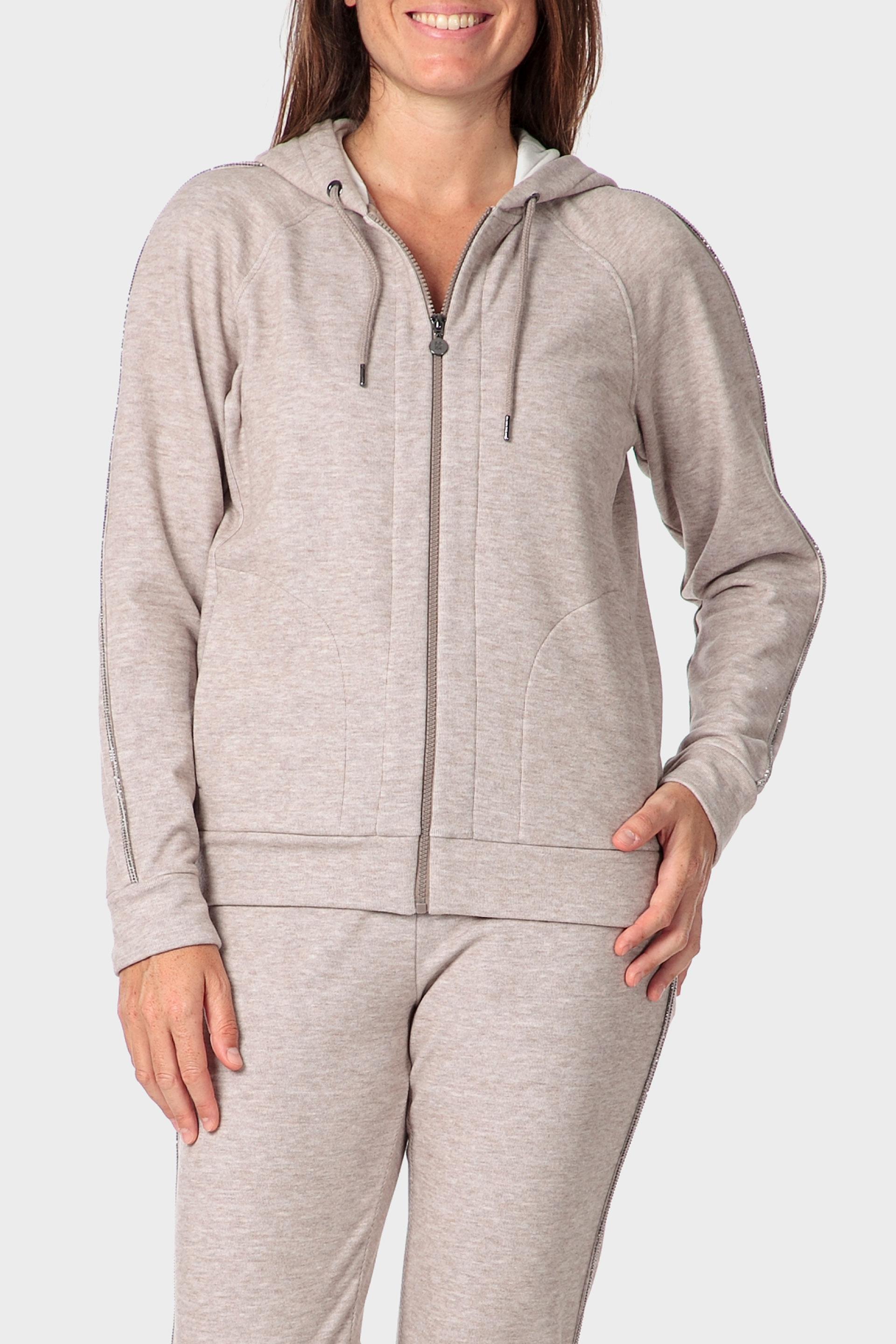 Beige Hooded Jacket, 3701_364, large image number 1