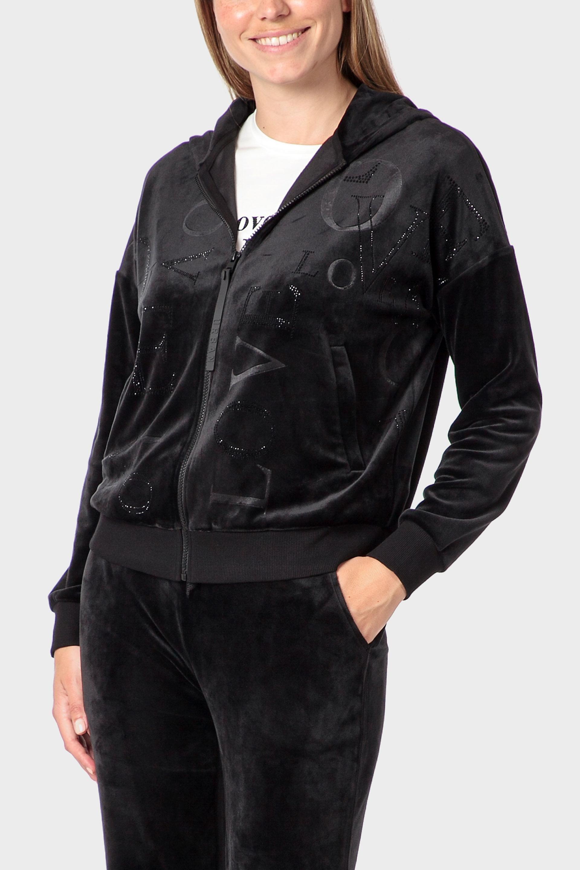Black Hooded Jacket, Black, large image number 0